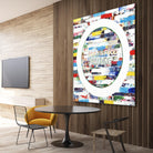 Smoke Circus IV by Daleno Art on GIANT ART - red patterns  abstrait