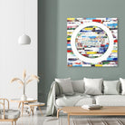 Smoke Circus IV by Daleno Art on GIANT ART - red patterns  abstrait