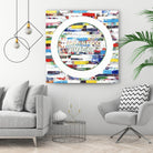 Smoke Circus IV by Daleno Art on GIANT ART - red patterns  abstrait