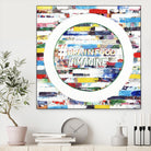 Smoke Circus IV by Daleno Art on GIANT ART - red patterns  abstrait