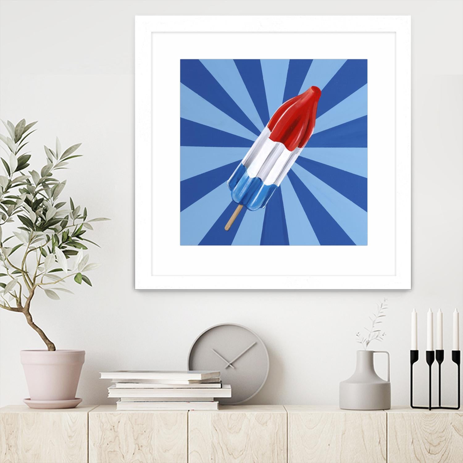 Daily Cravings VI by Daleno Art on GIANT ART - red abstract popsicle
