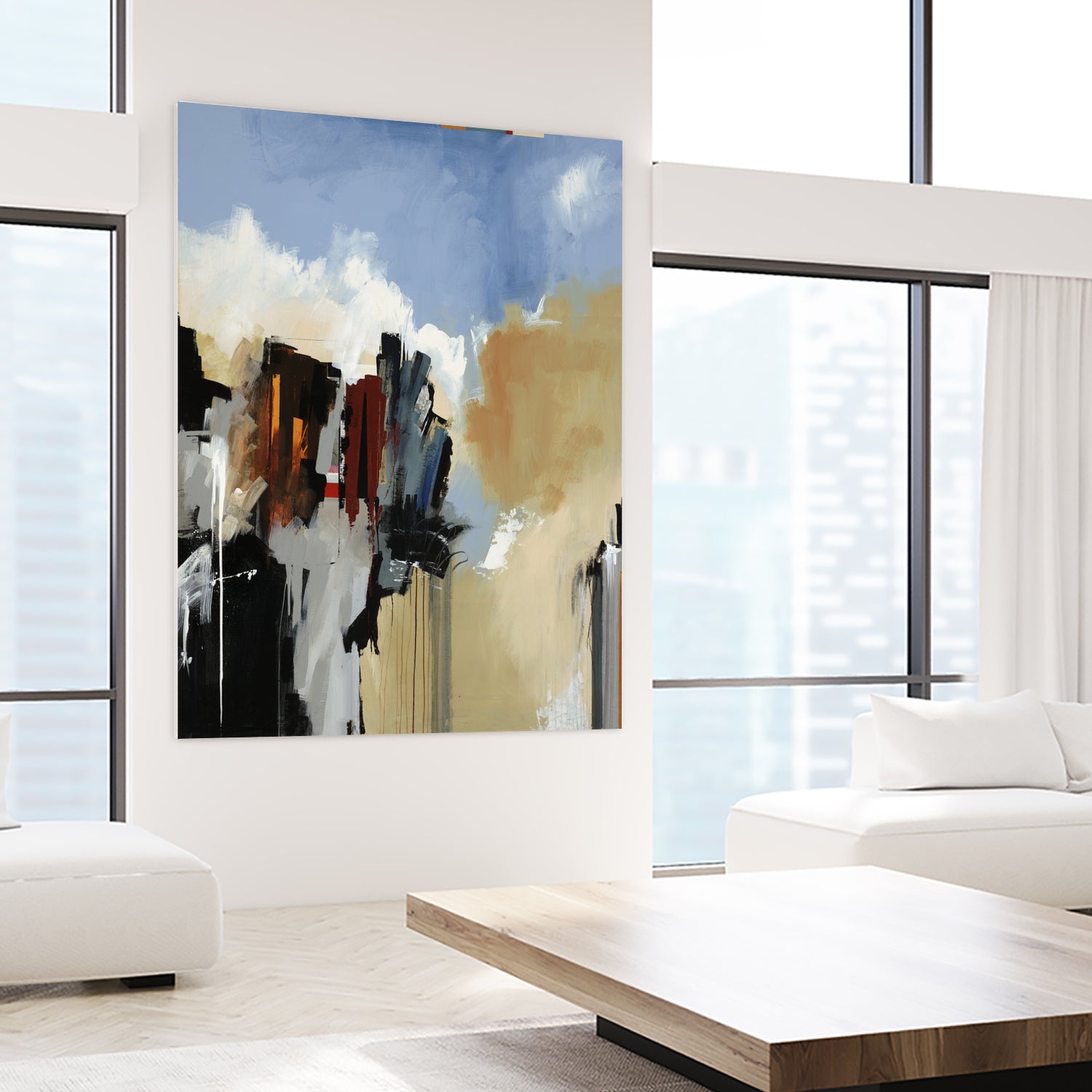 Lost City by Daleno Art on GIANT ART - blue abstract