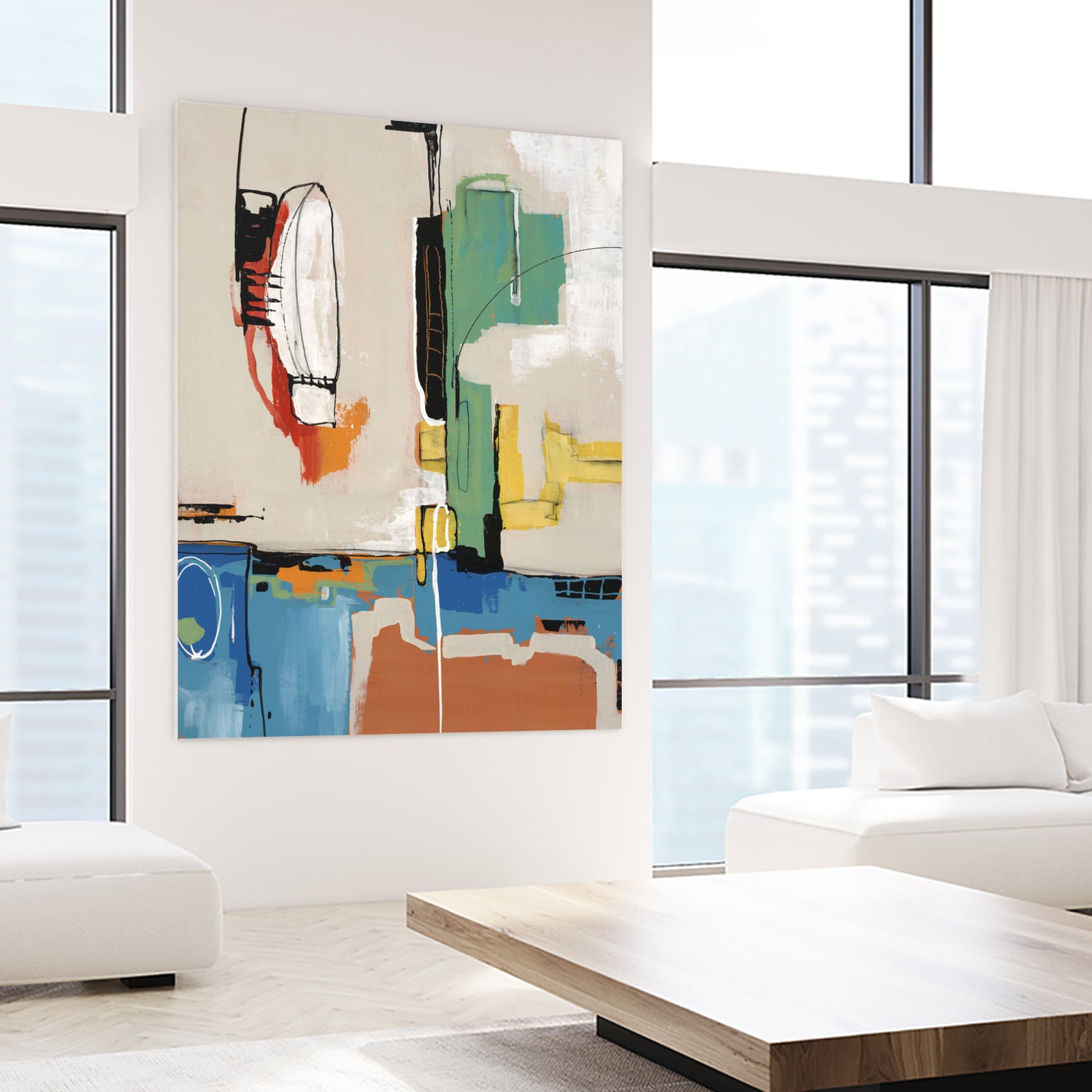 Comic Relief by Daleno Art on GIANT ART - green abstract