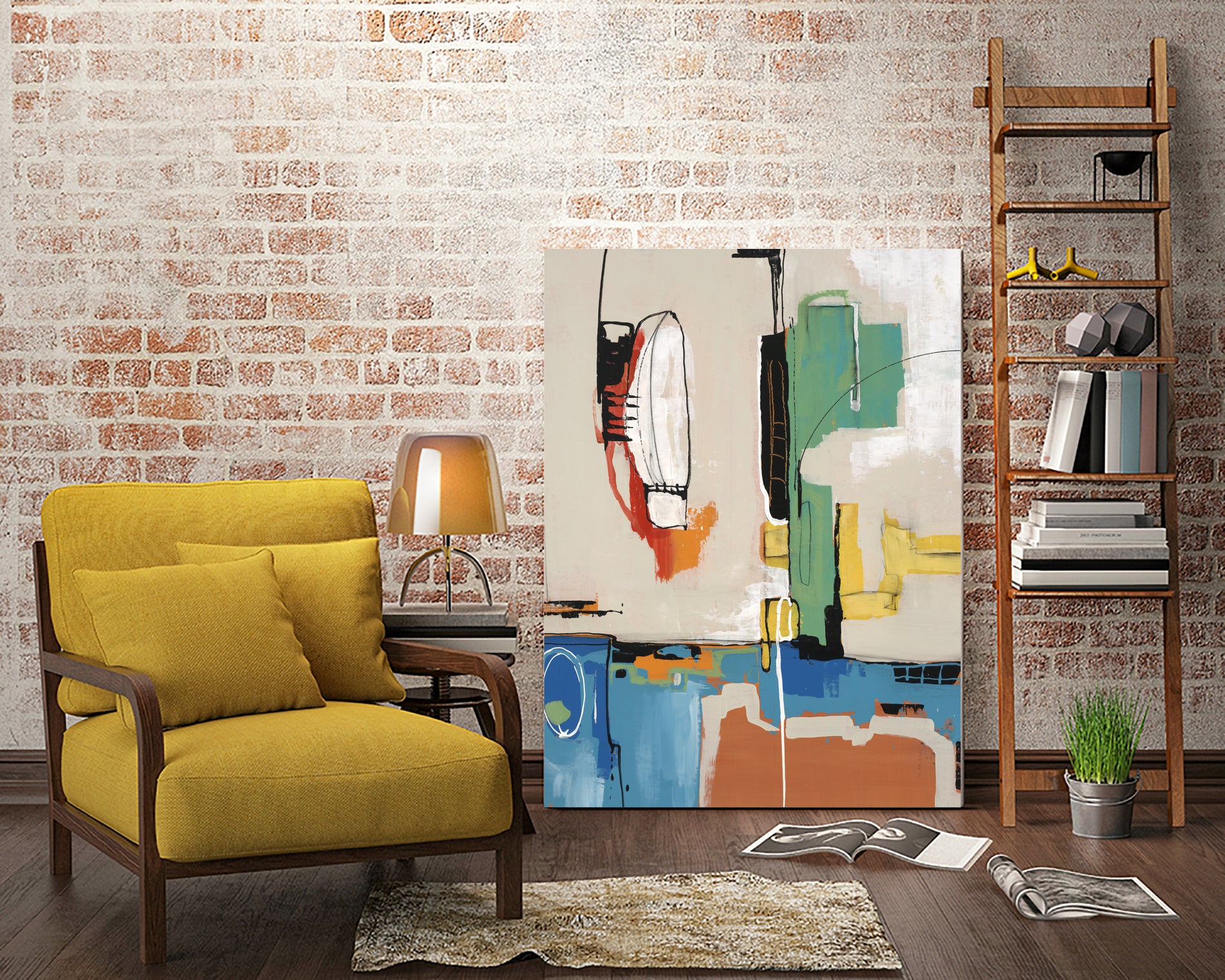 Comic Relief by Daleno Art on GIANT ART - green abstract