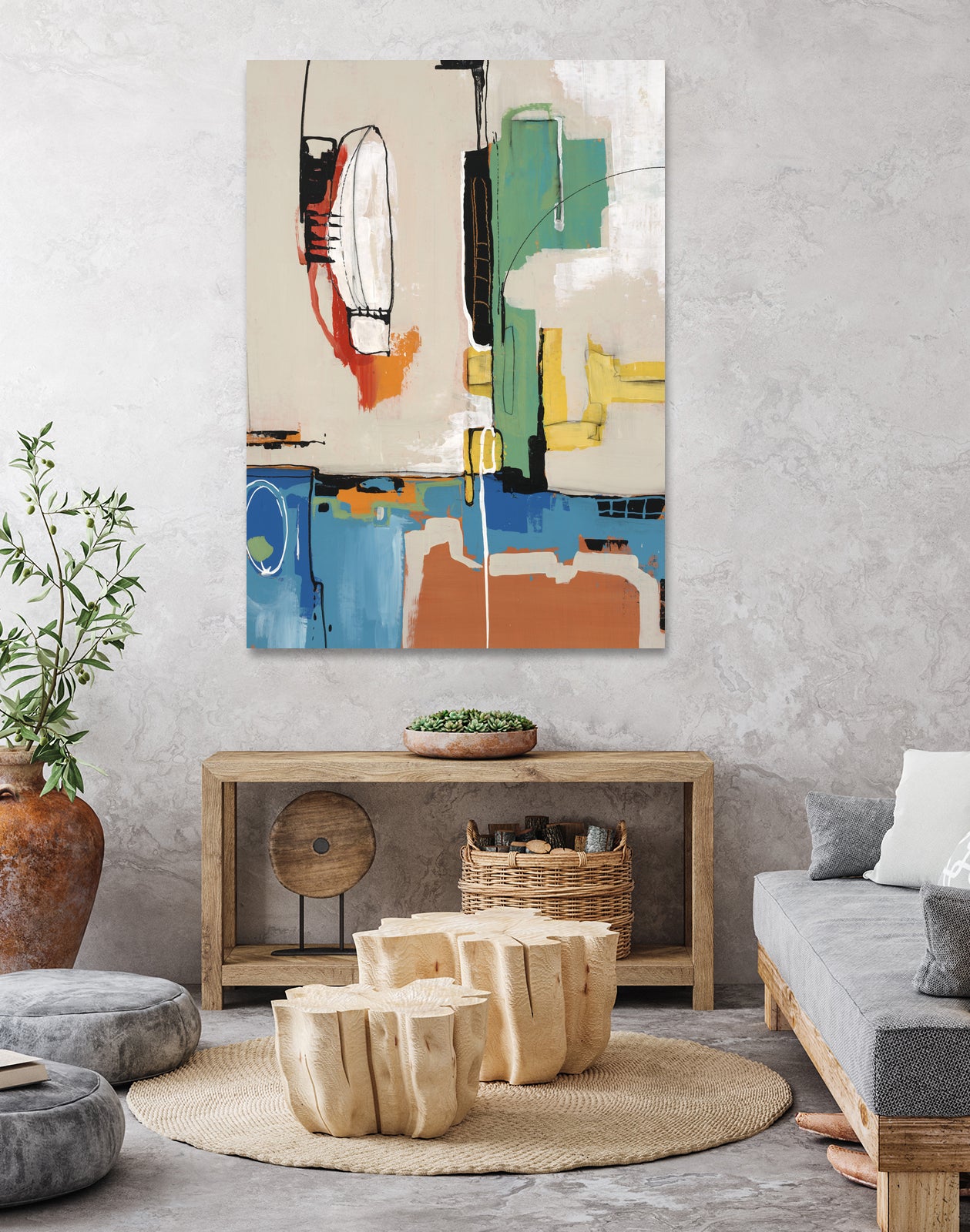 Comic Relief by Daleno Art on GIANT ART - green abstract