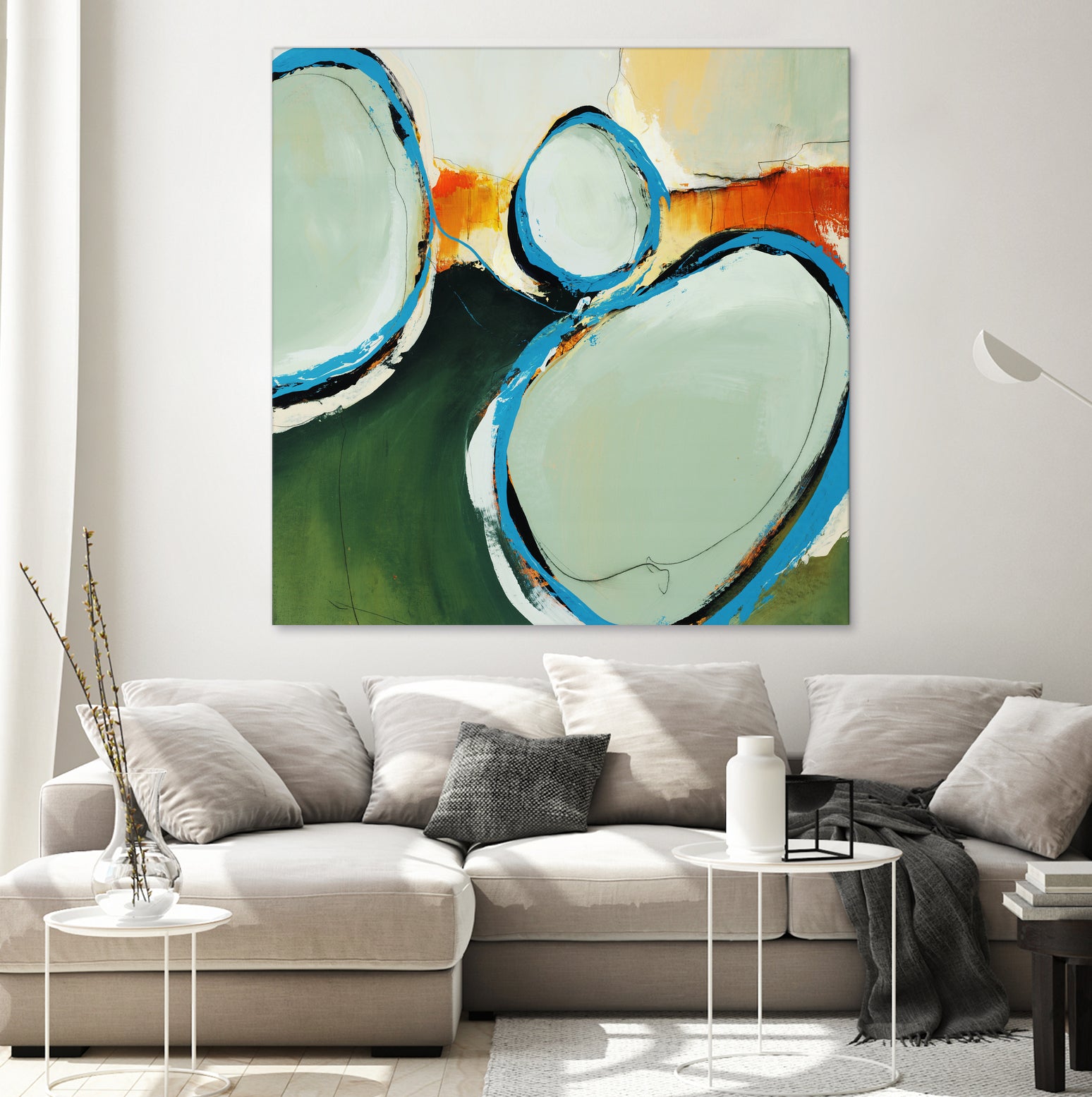 On The Set by Daleno Art on GIANT ART - orange abstract