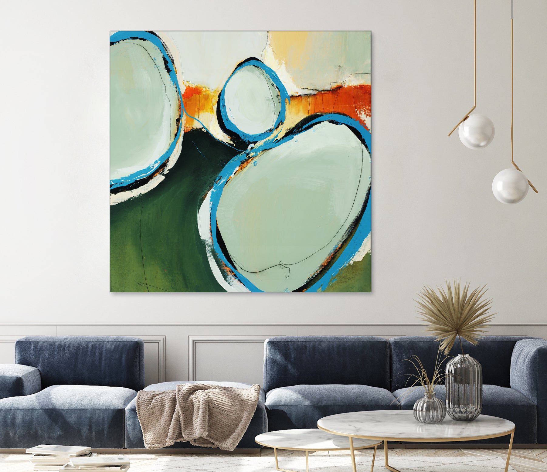 On The Set by Daleno Art on GIANT ART - orange abstract