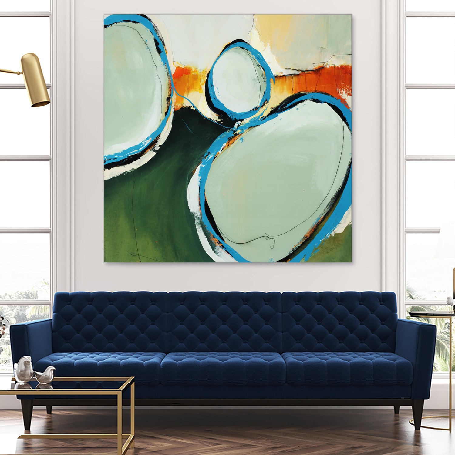 On The Set by Daleno Art on GIANT ART - orange abstract