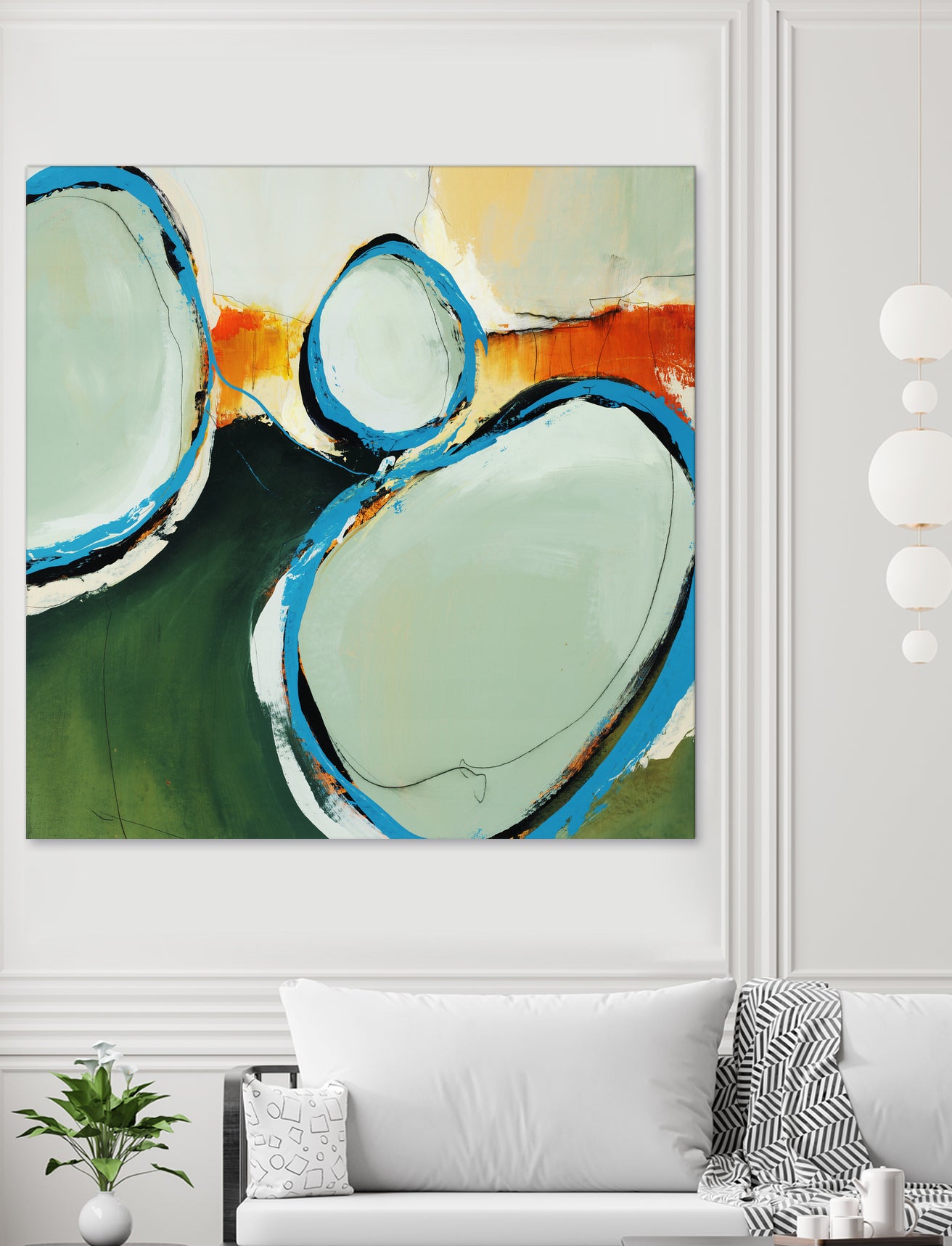 On The Set by Daleno Art on GIANT ART - orange abstract