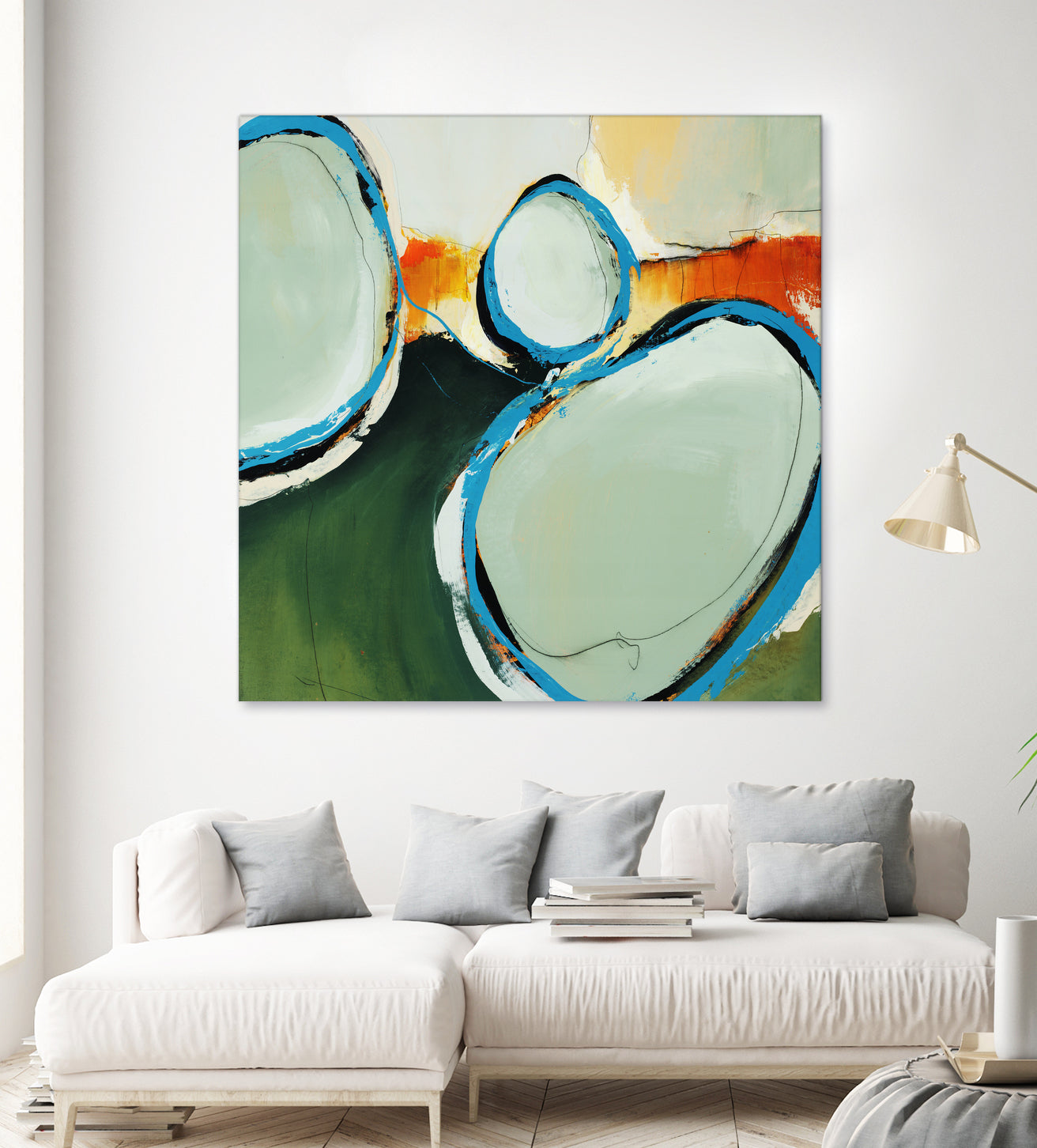 On The Set by Daleno Art on GIANT ART - orange abstract