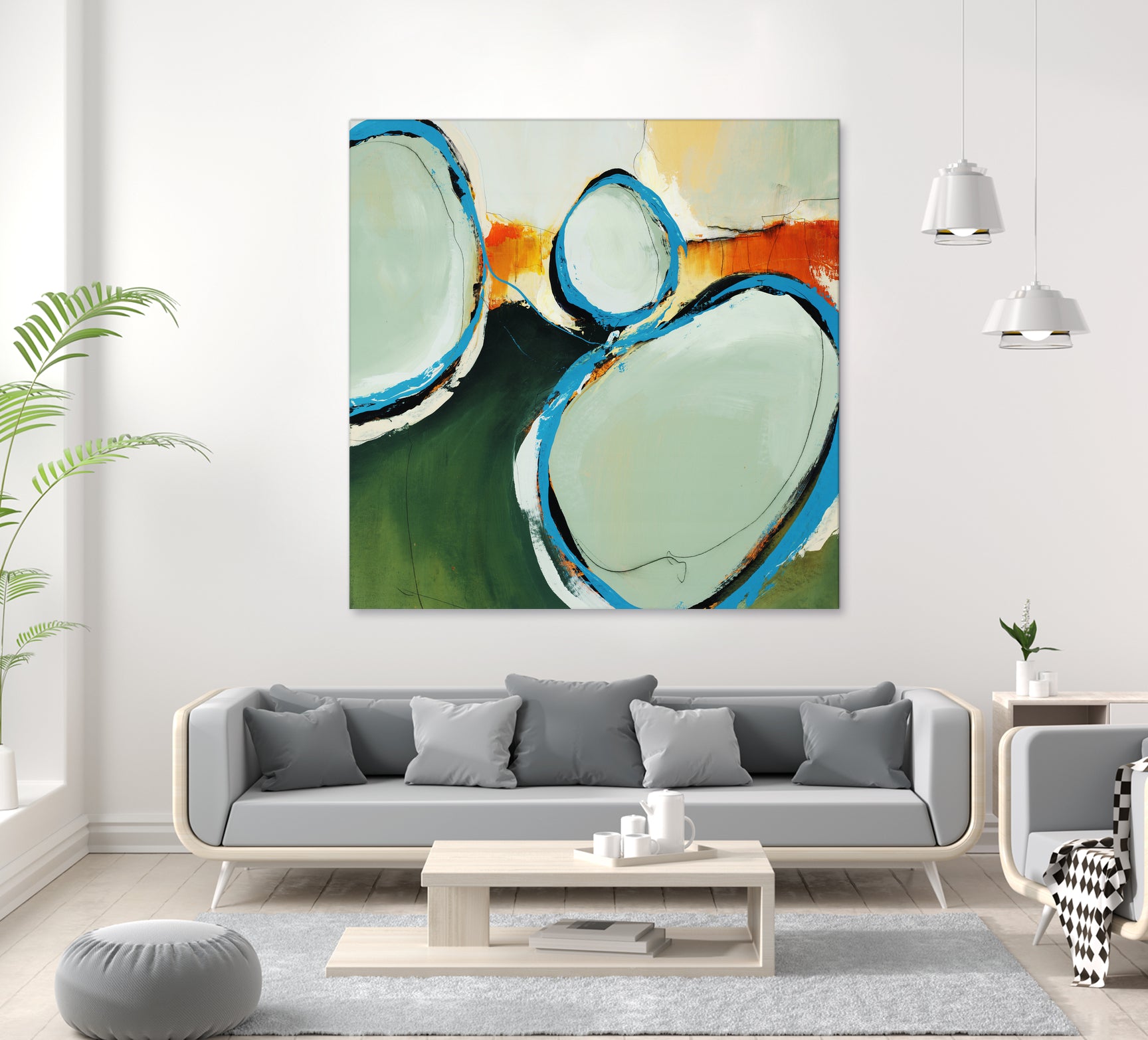 On The Set by Daleno Art on GIANT ART - orange abstract