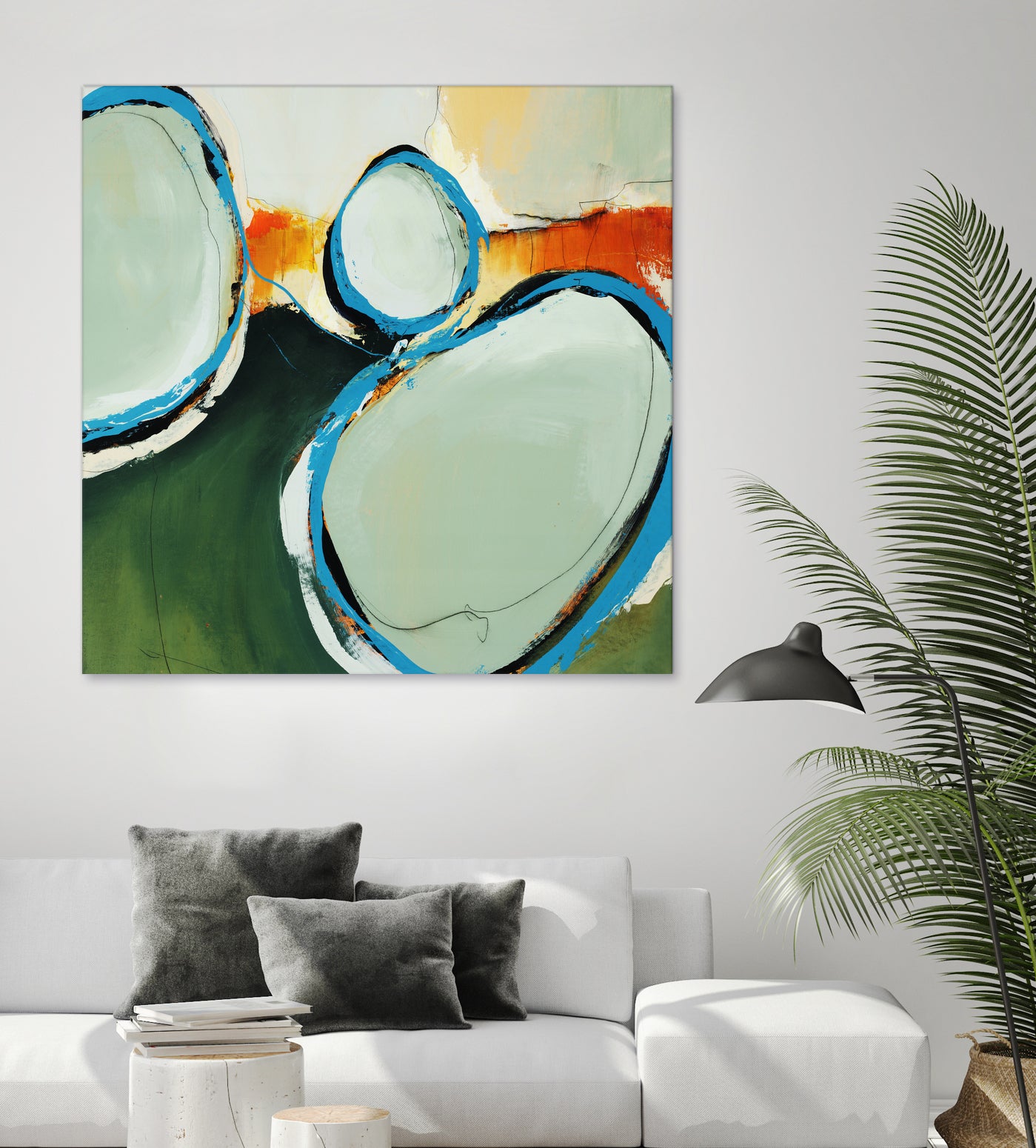 On The Set by Daleno Art on GIANT ART - orange abstract