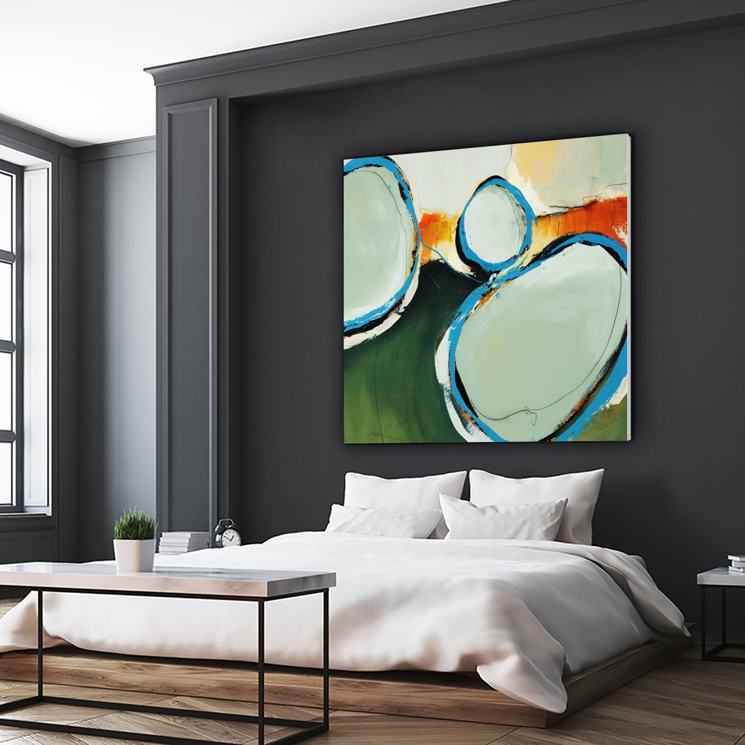 On The Set by Daleno Art on GIANT ART - orange abstract