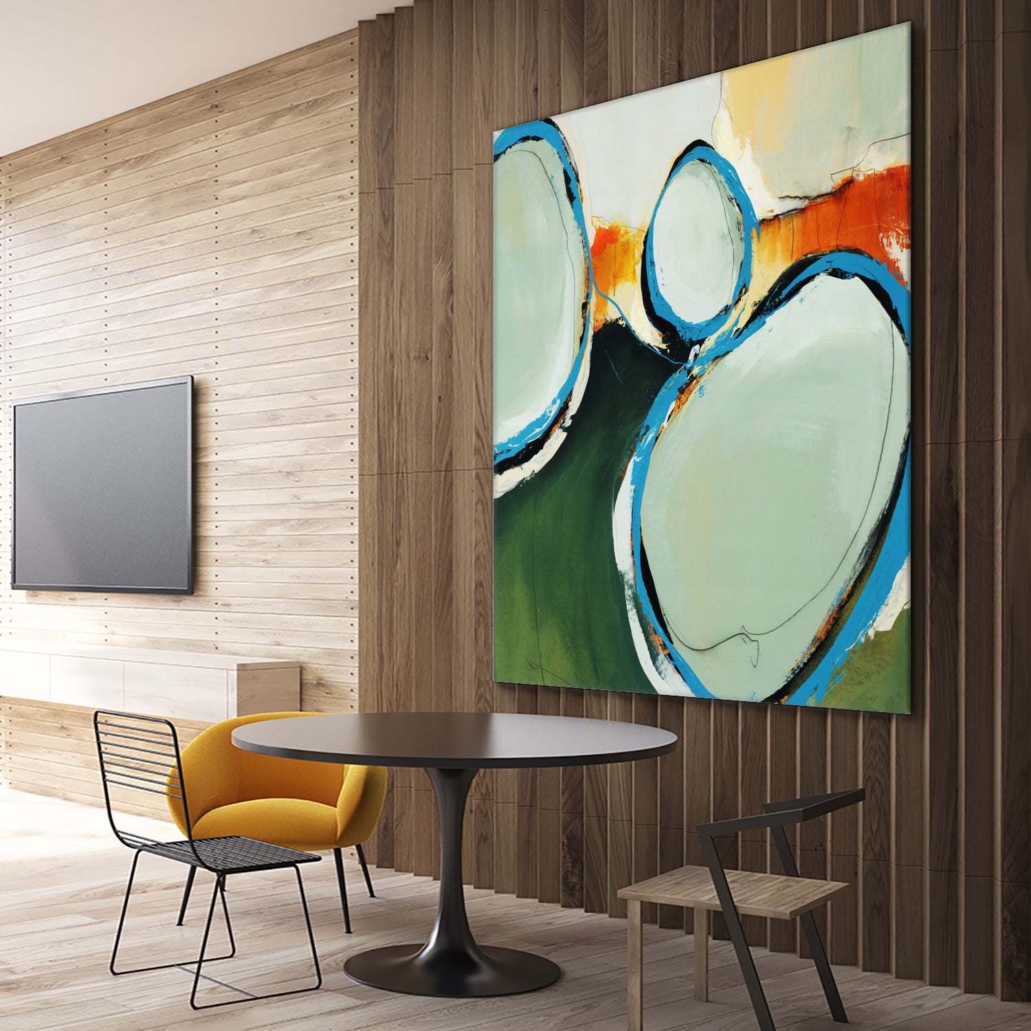 On The Set by Daleno Art on GIANT ART - orange abstract