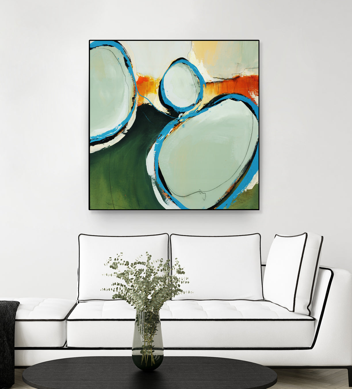 On The Set by Daleno Art on GIANT ART - orange abstract