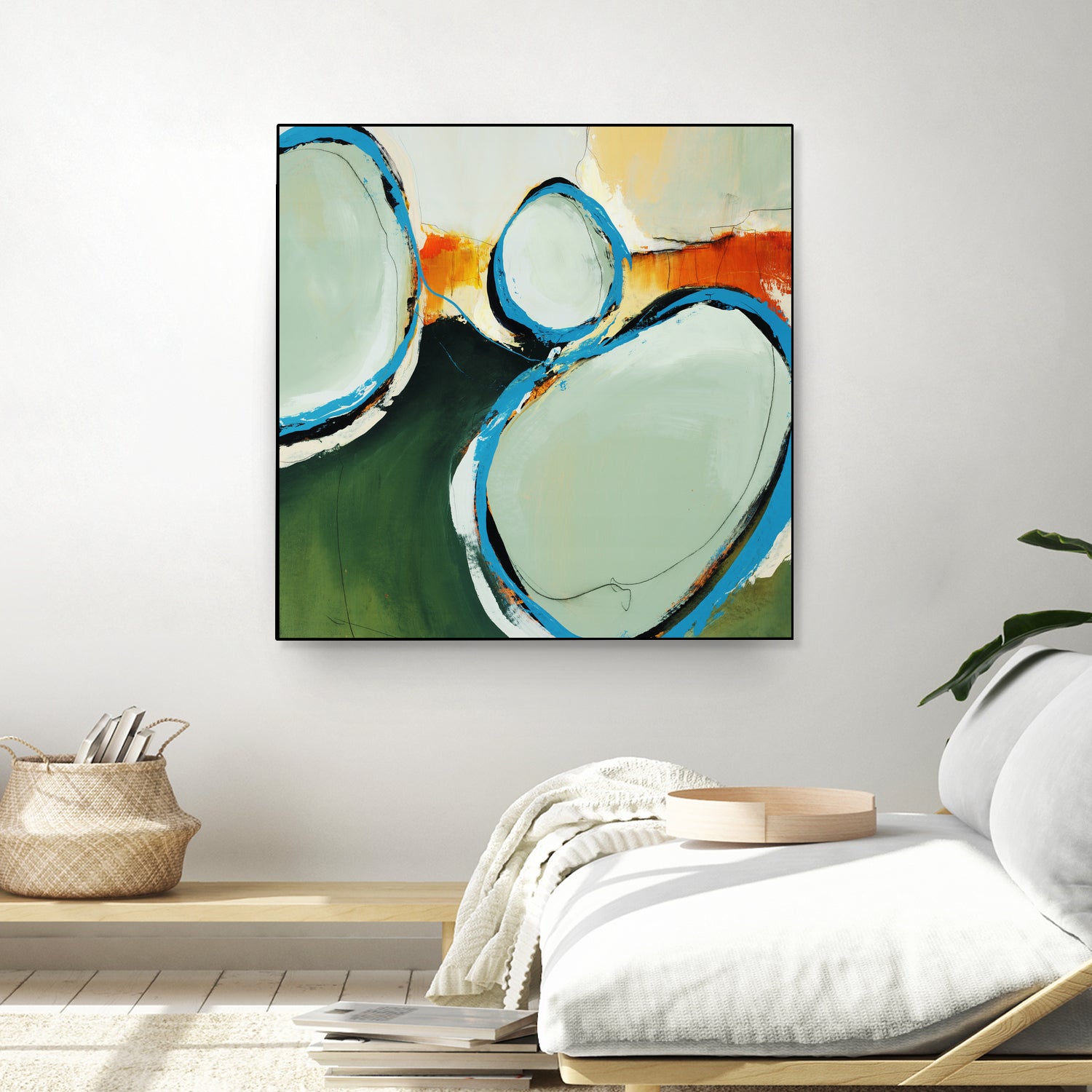 On The Set by Daleno Art on GIANT ART - orange abstract