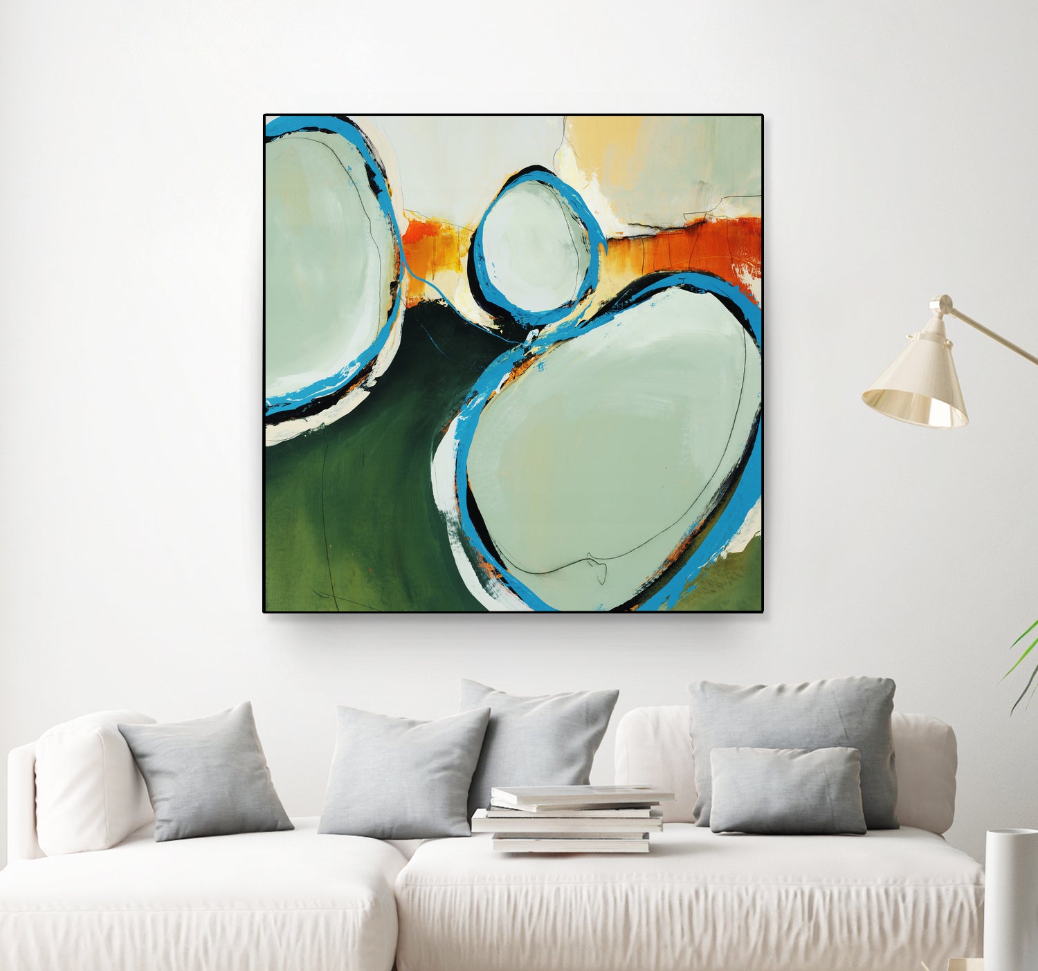 On The Set by Daleno Art on GIANT ART - orange abstract