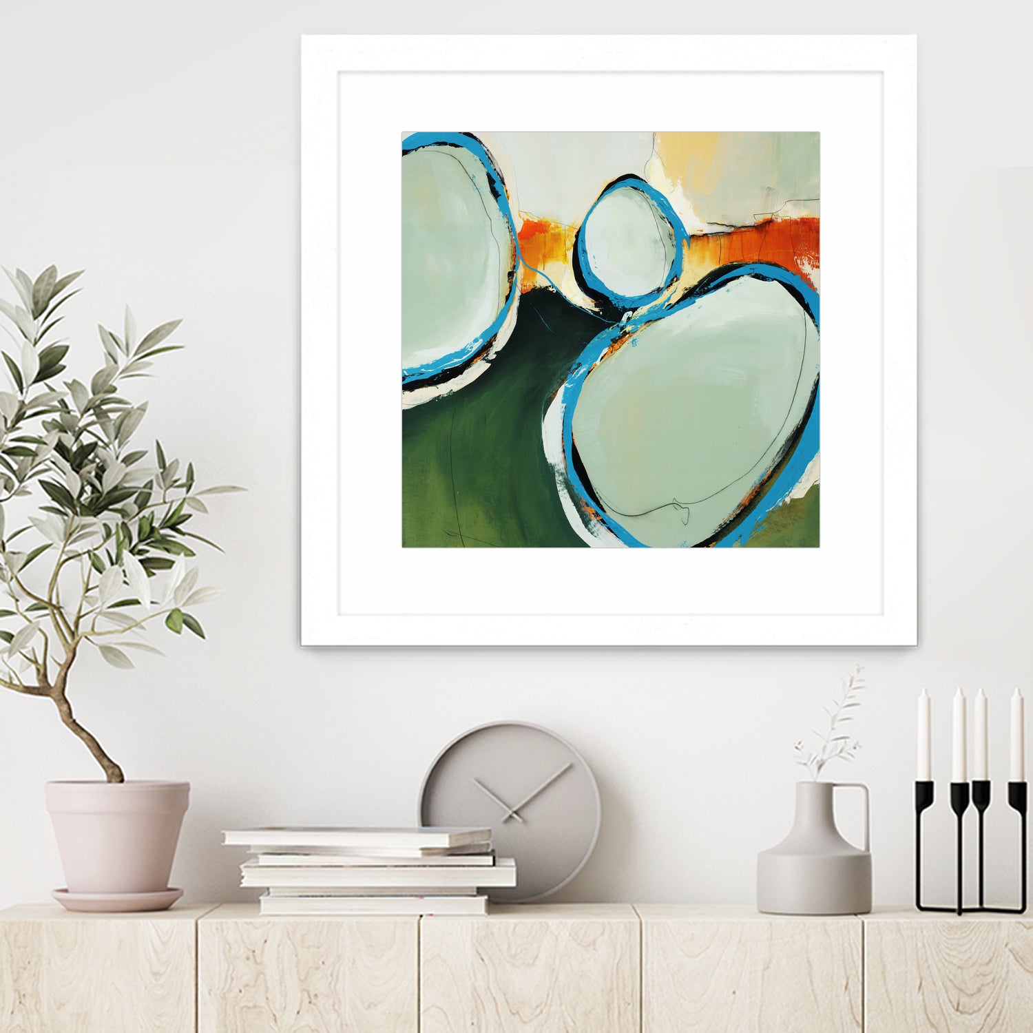 On The Set by Daleno Art on GIANT ART - orange abstract