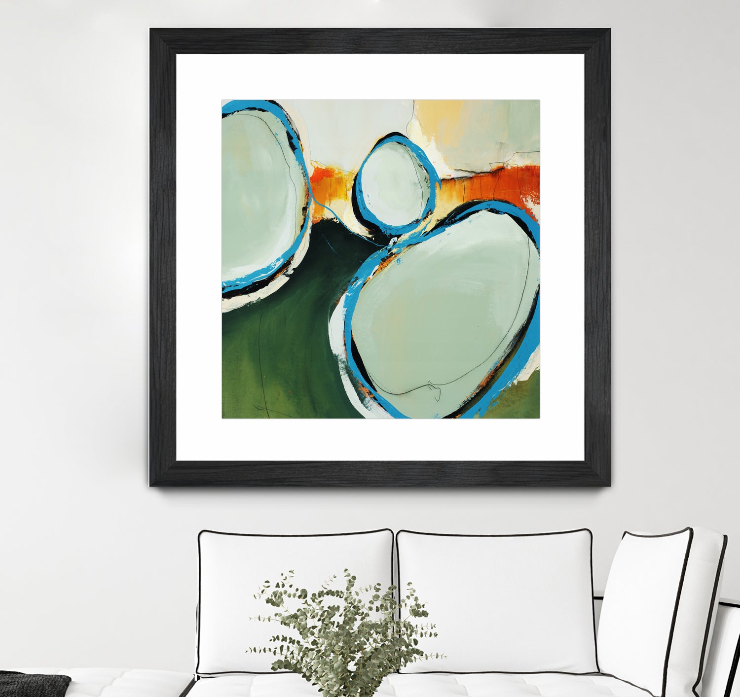 On The Set by Daleno Art on GIANT ART - orange abstract