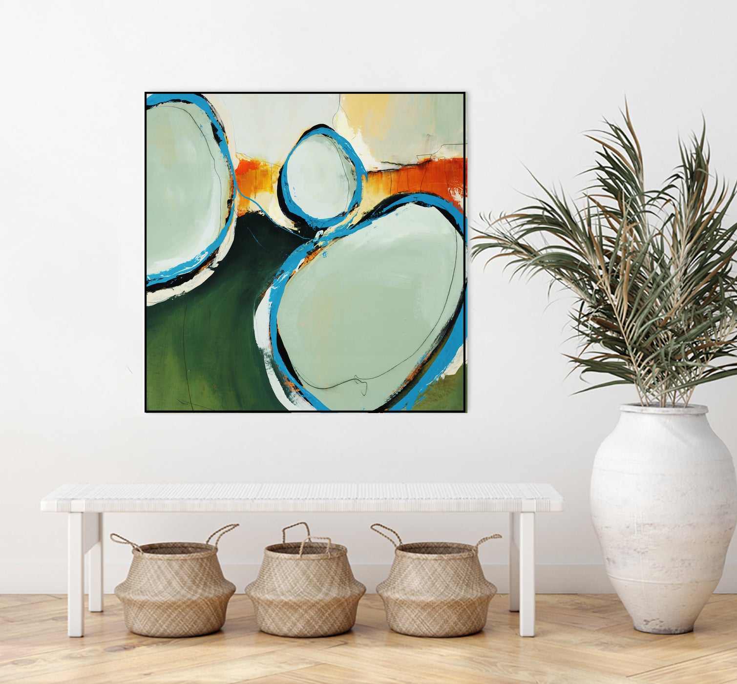 On The Set by Daleno Art on GIANT ART - orange abstract