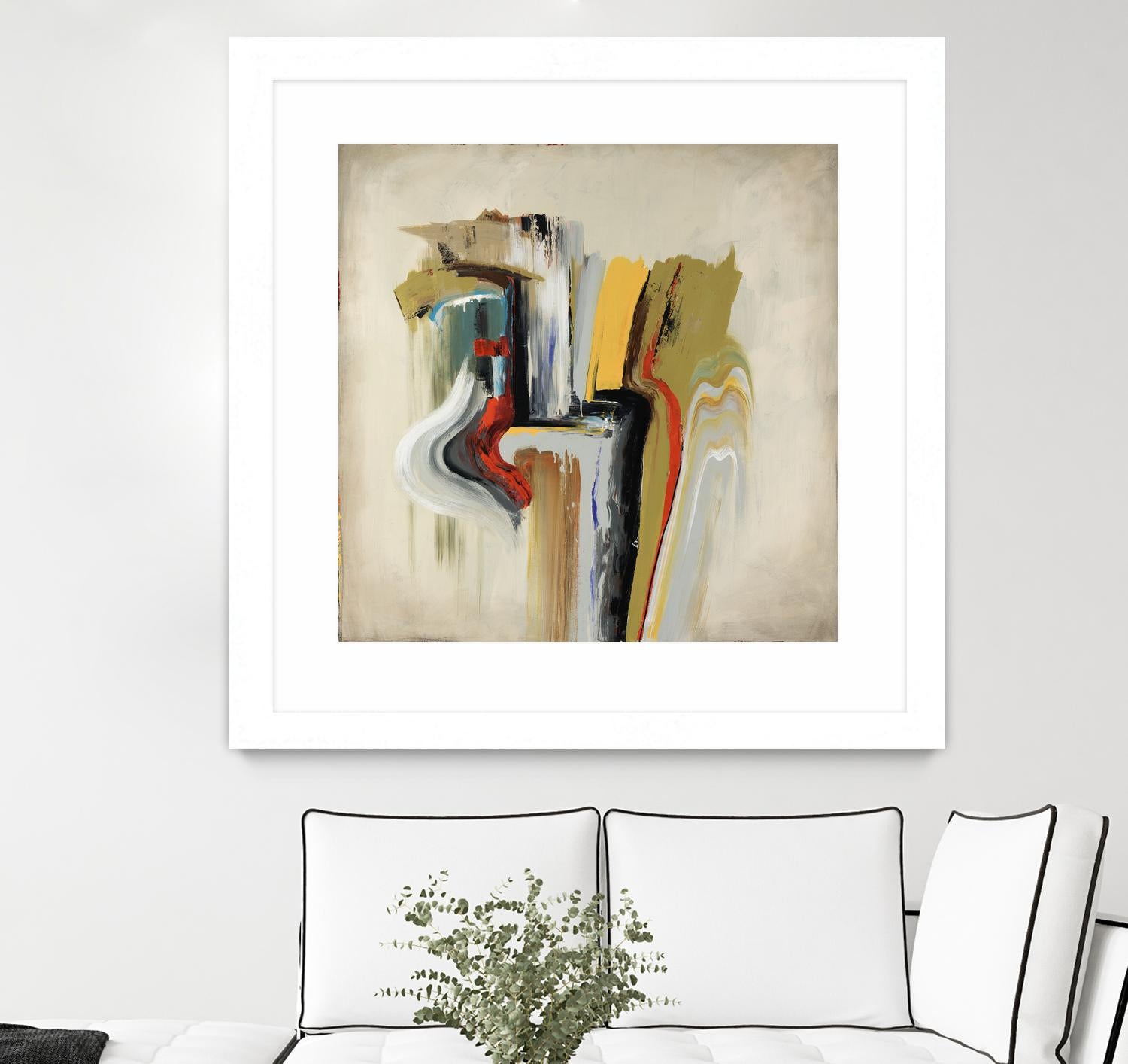 Interfused by Daleno Art on GIANT ART - red shape