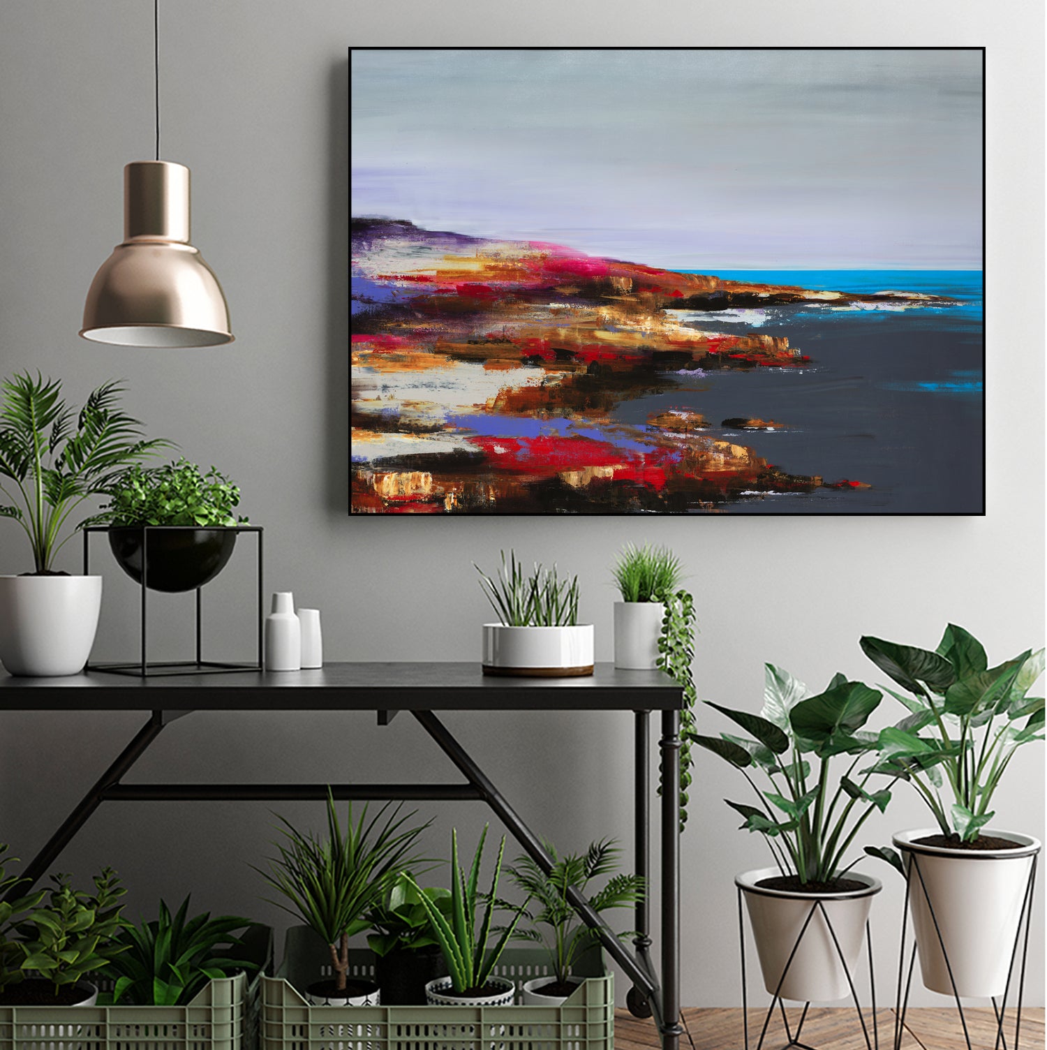 Low Tide Discovery by Daleno Art on GIANT ART - red abstract