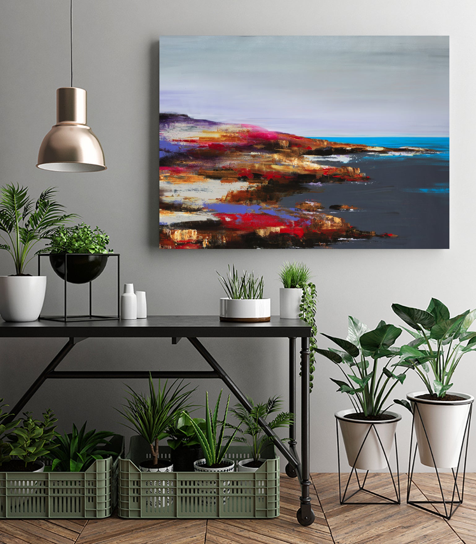 Low Tide Discovery by Daleno Art on GIANT ART - red abstract