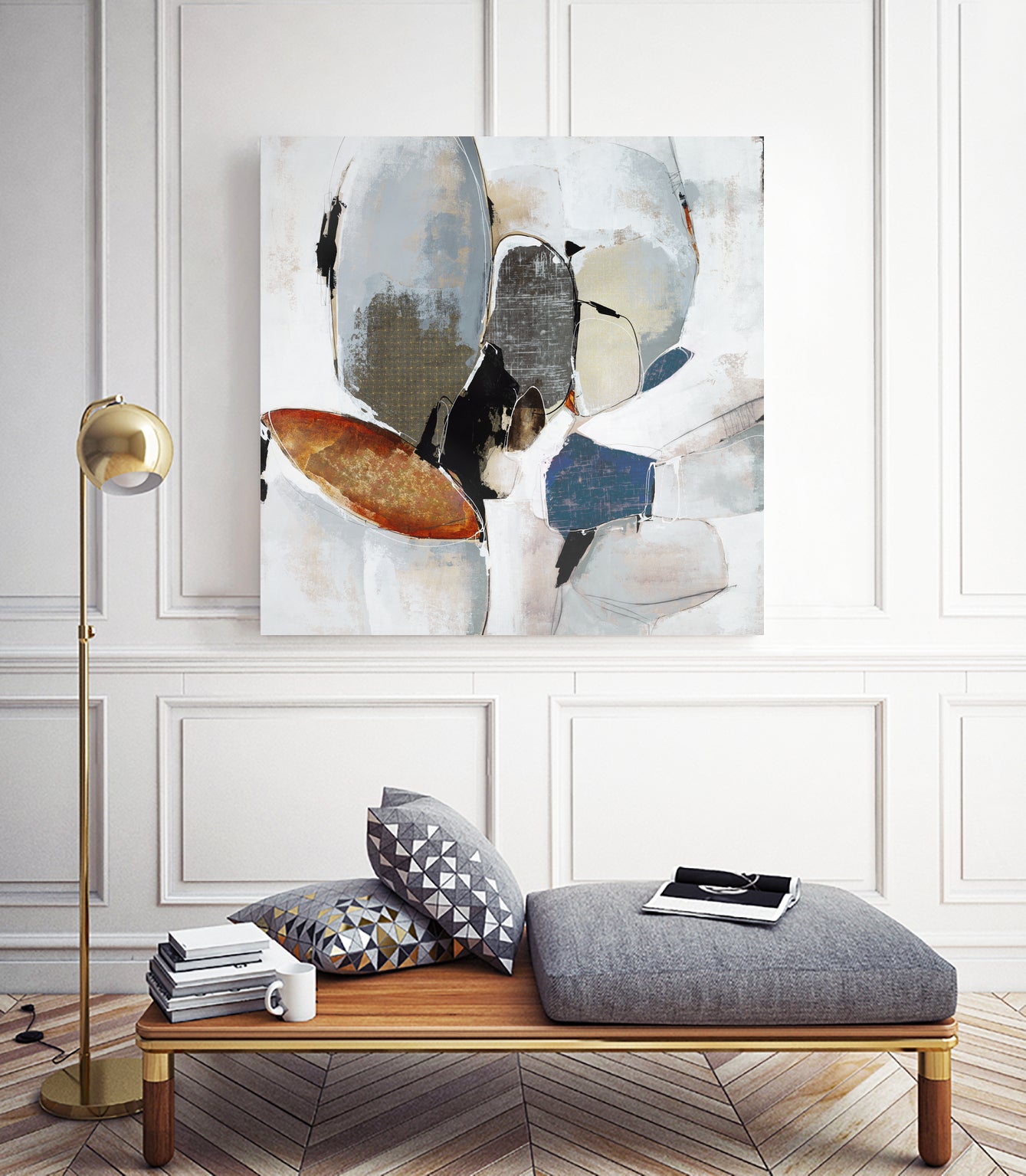 Split Second Decision II by Daleno Art on GIANT ART - bleu abstract