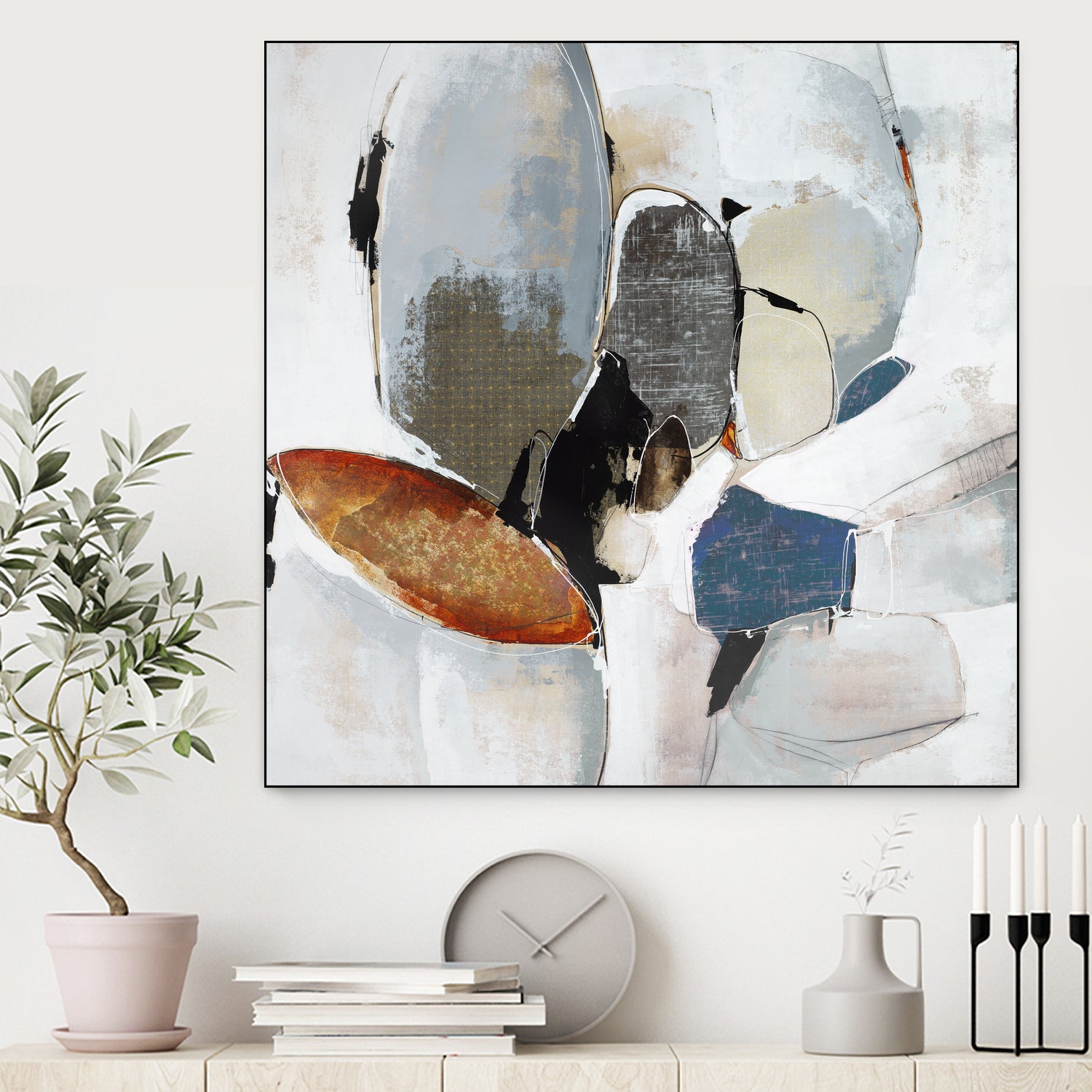 Split Second Decision II by Daleno Art on GIANT ART - bleu abstract