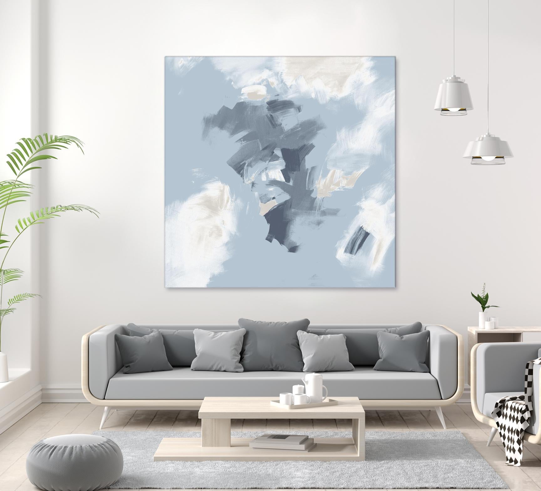 Peaches and Cream II by Daleno Art on GIANT ART - beige abstract