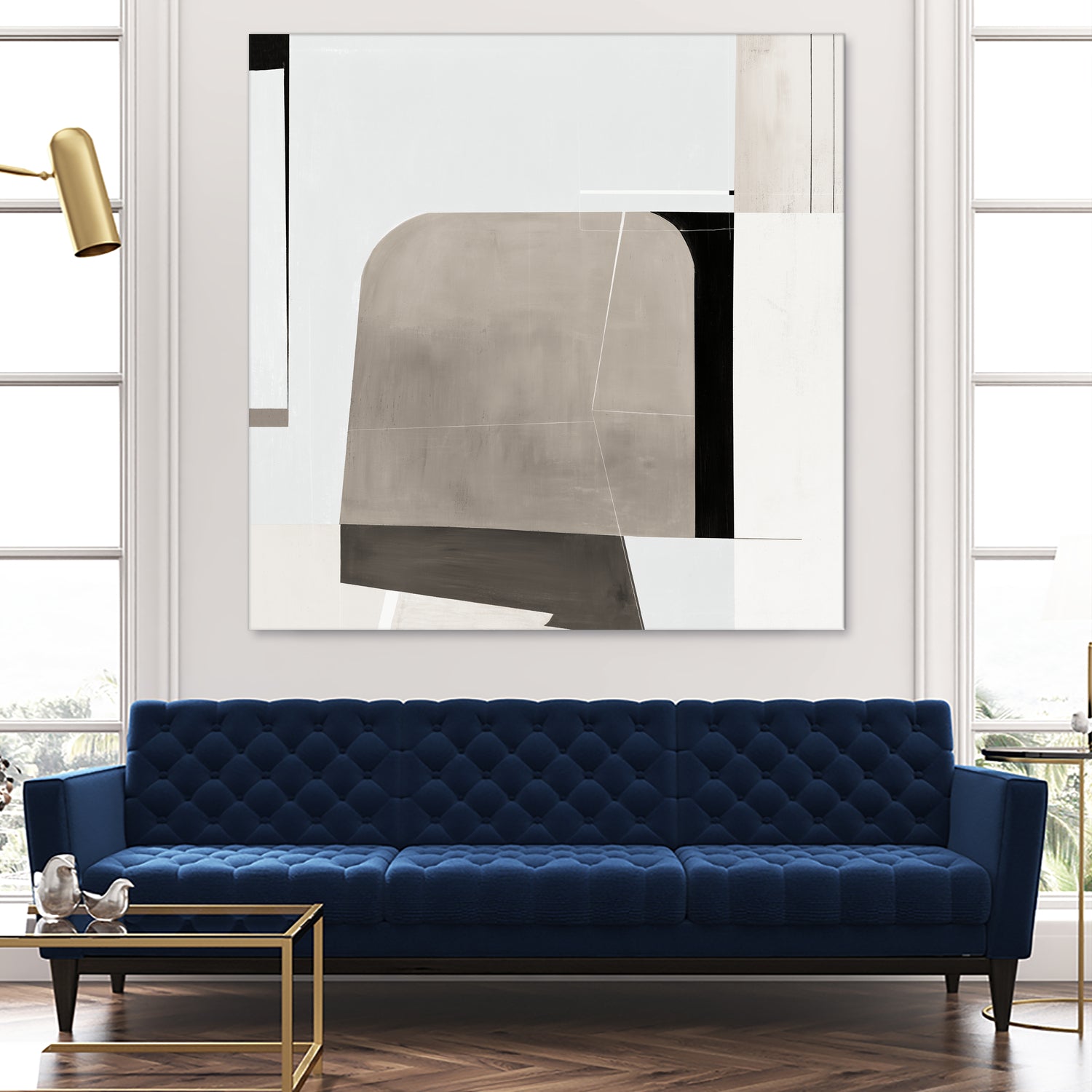 Rugby II by Daleno Art on GIANT ART - beige abstract