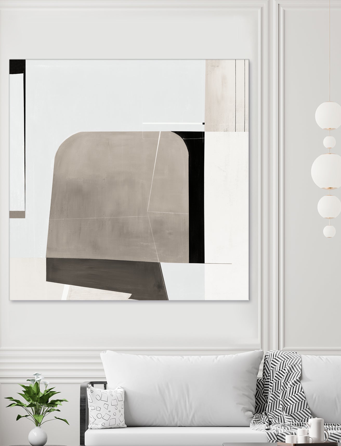 Rugby II by Daleno Art on GIANT ART - beige abstract