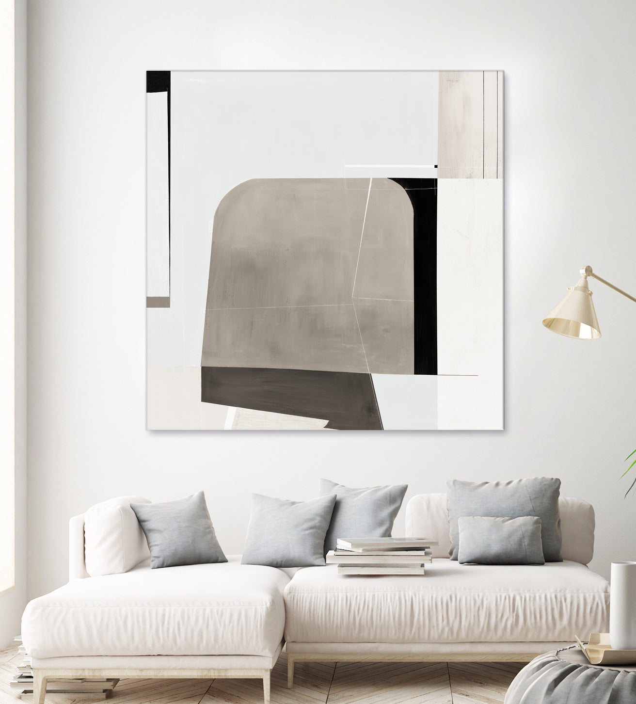 Rugby II by Daleno Art on GIANT ART - beige abstract