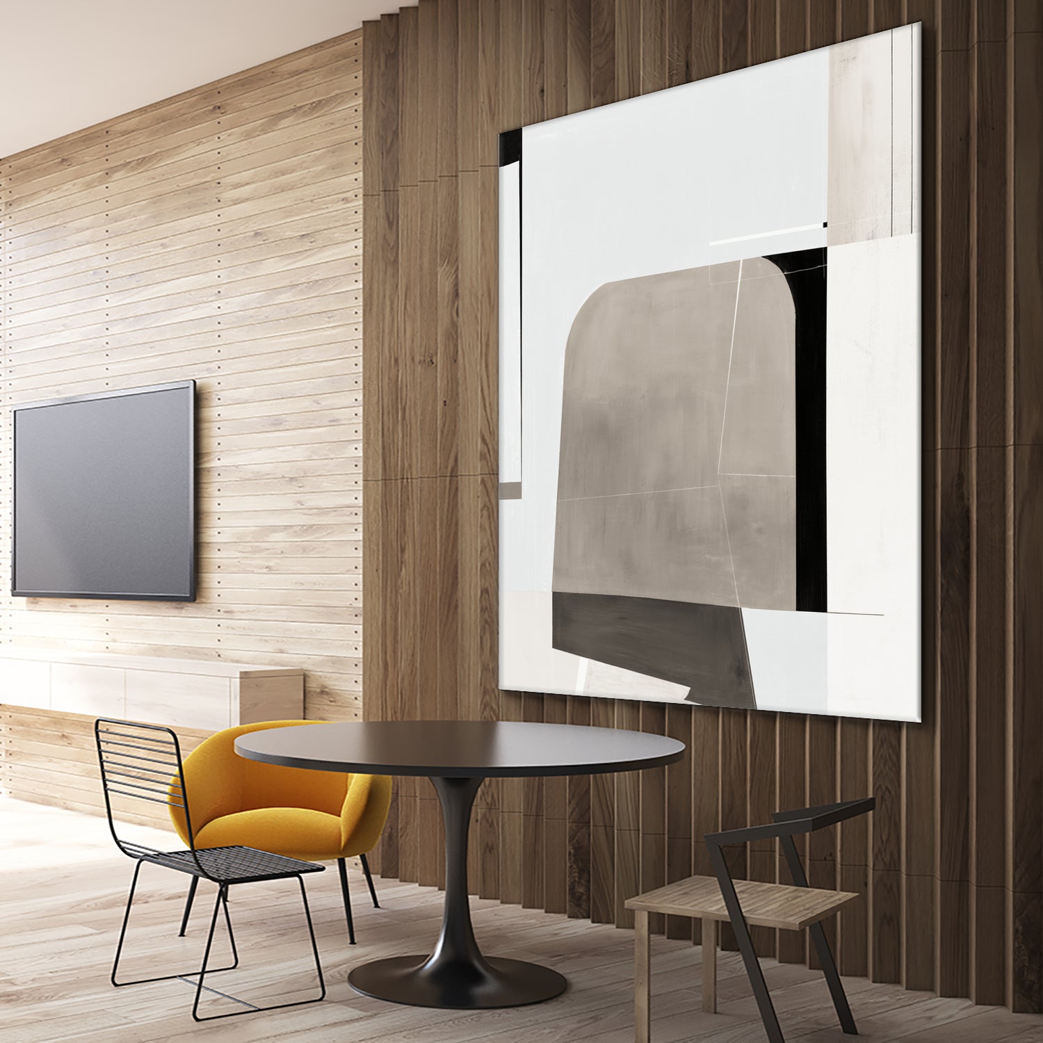 Rugby II by Daleno Art on GIANT ART - beige abstract