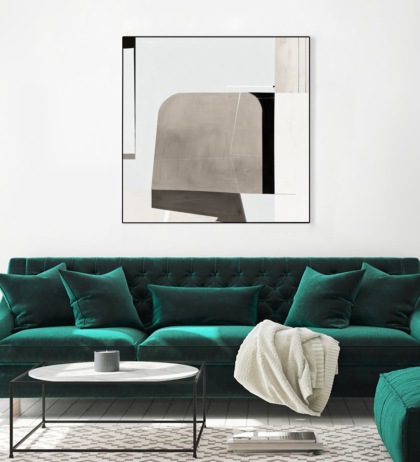 Rugby II by Daleno Art on GIANT ART - beige abstract