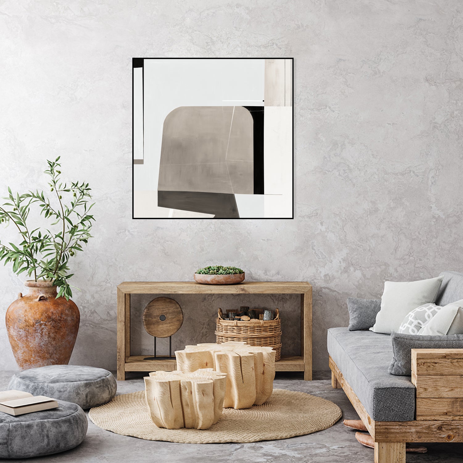 Rugby II by Daleno Art on GIANT ART - beige abstract