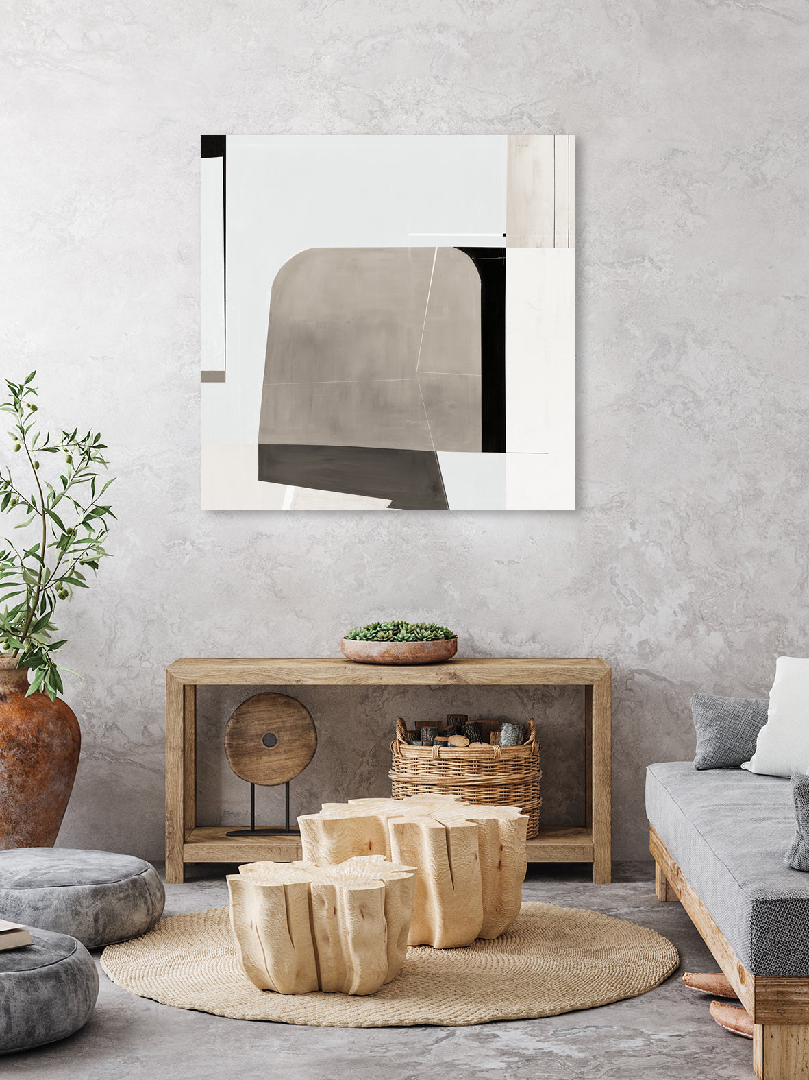 Rugby II by Daleno Art on GIANT ART - beige abstract