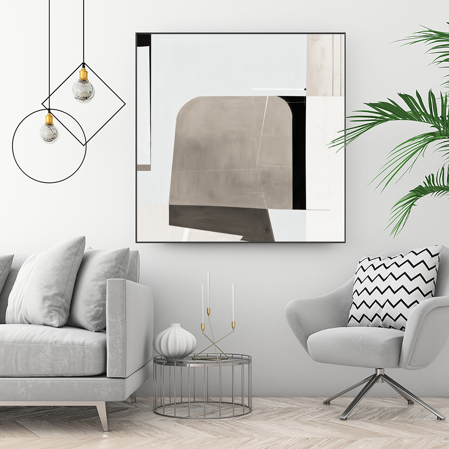 Rugby II by Daleno Art on GIANT ART - beige abstract