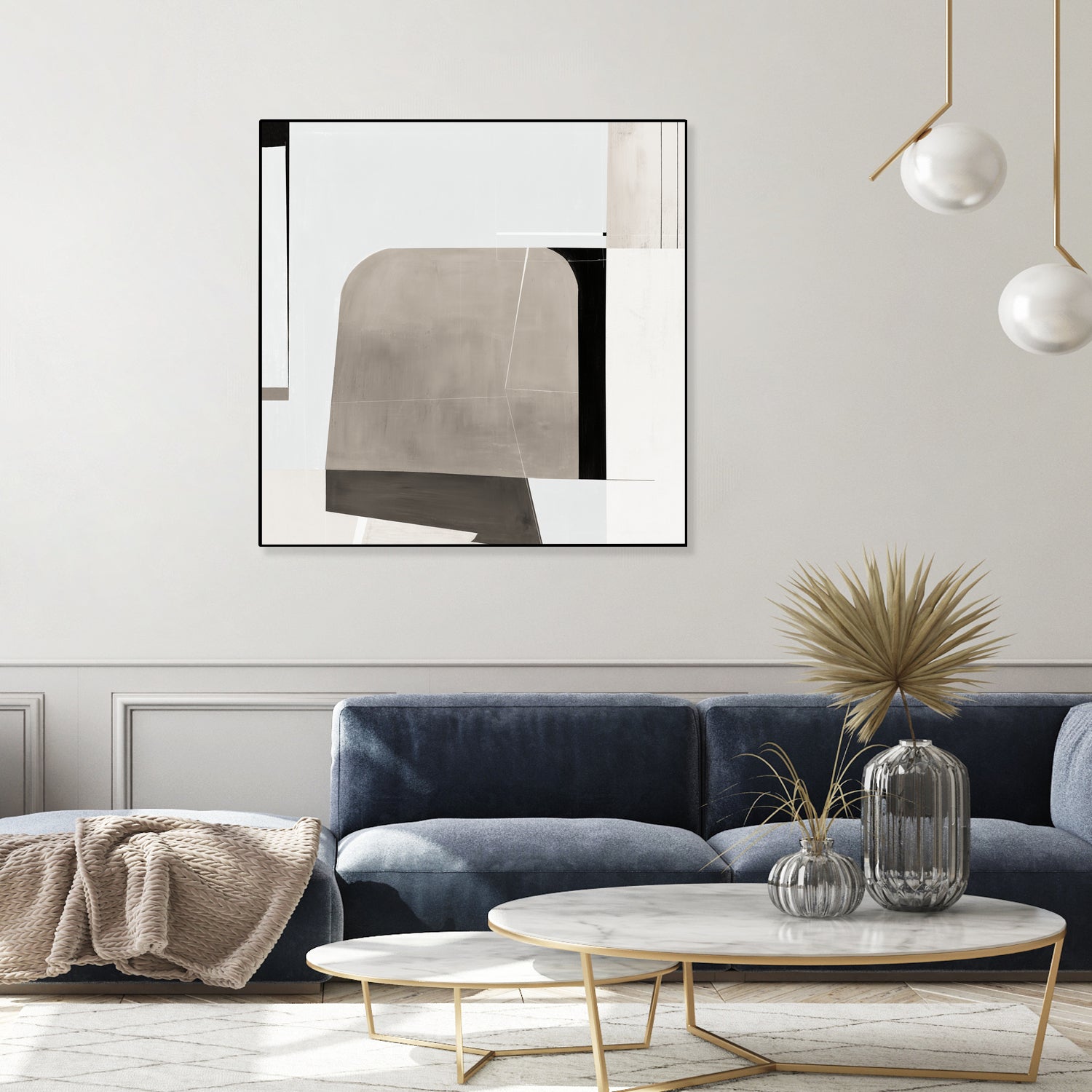 Rugby II by Daleno Art on GIANT ART - beige abstract