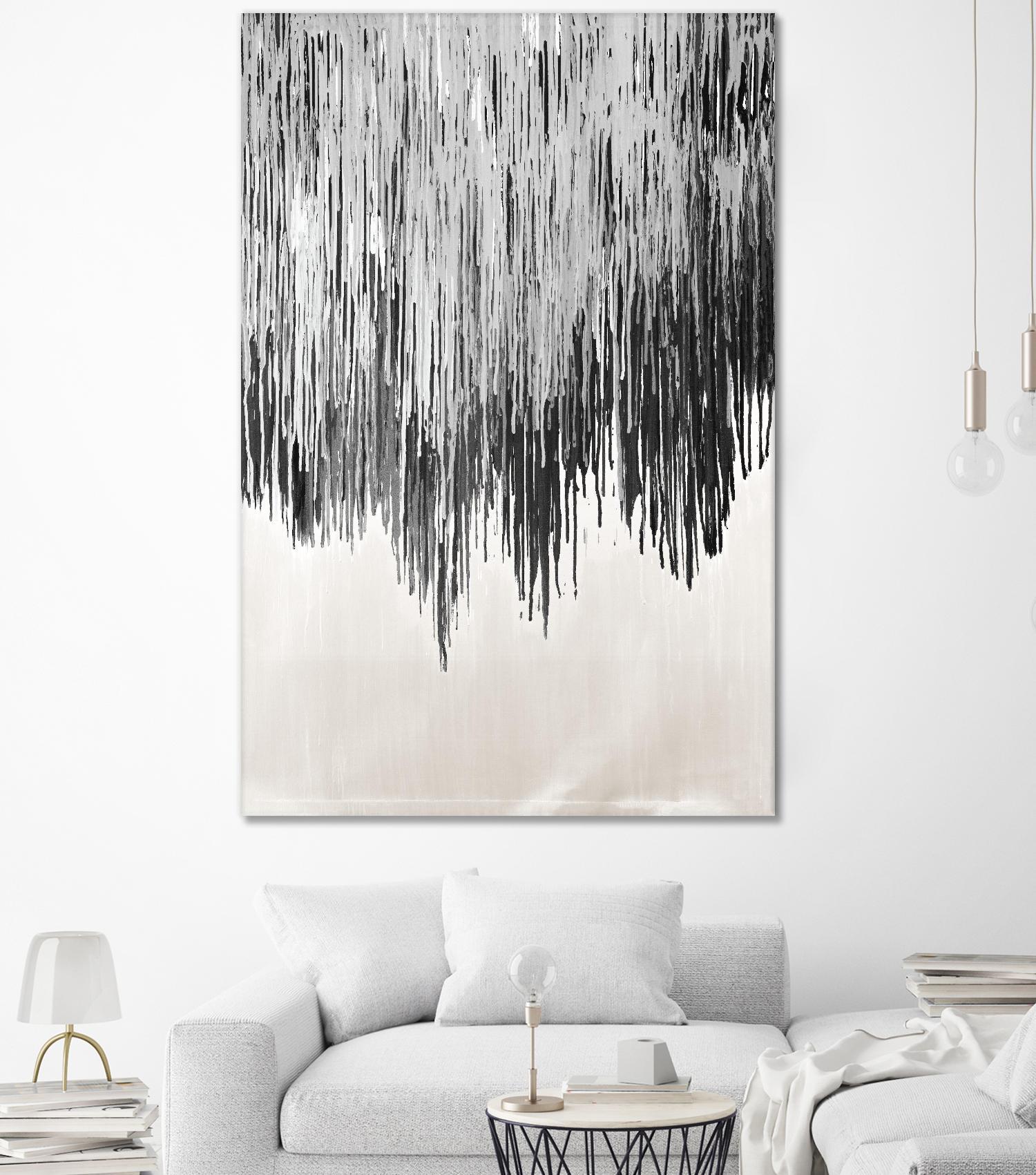 Stained Shower II by Daleno Art on GIANT ART - white abstract abstrait