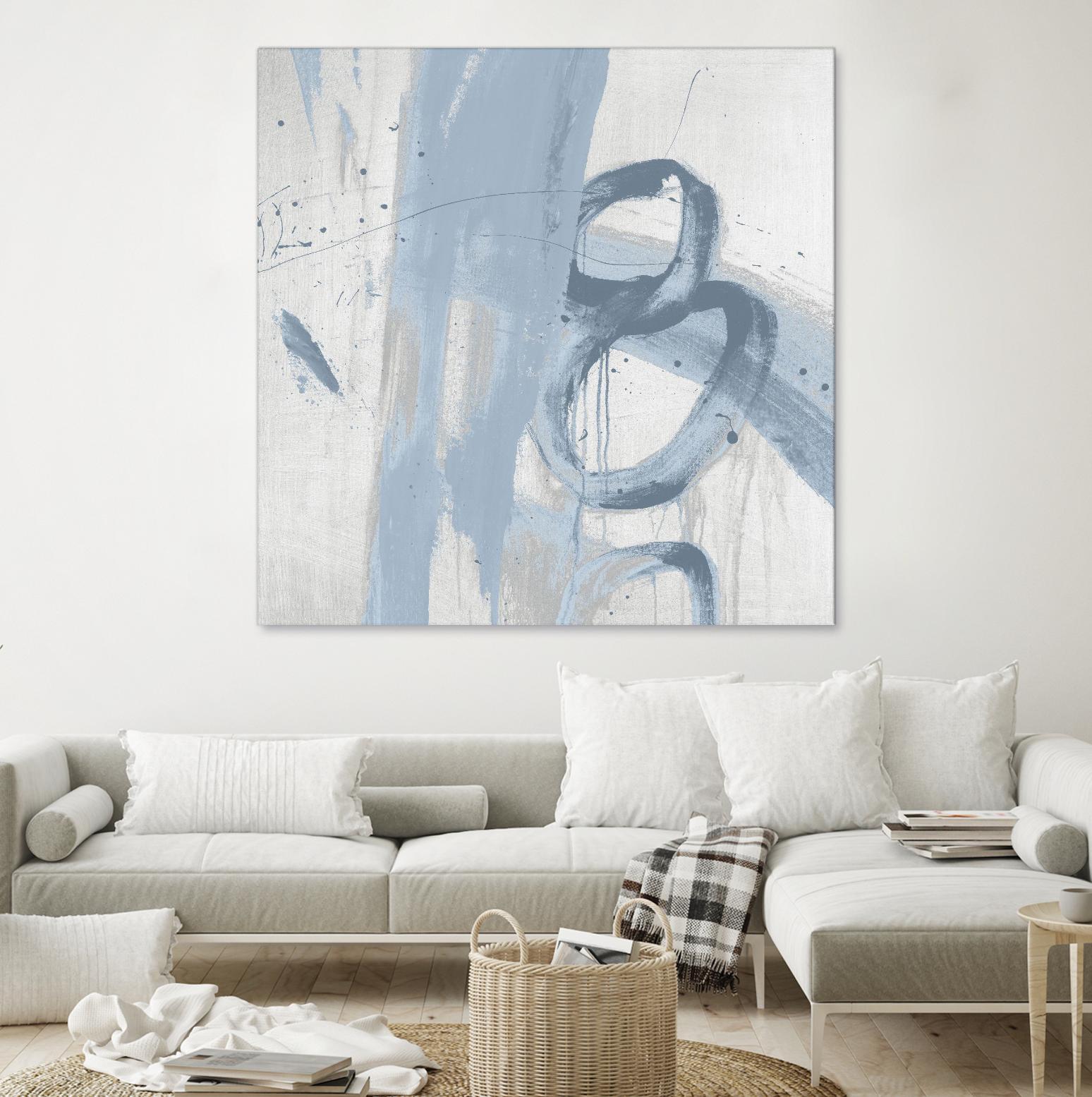 Twice Over IX by Daleno Art on GIANT ART - blue abstract abstrait