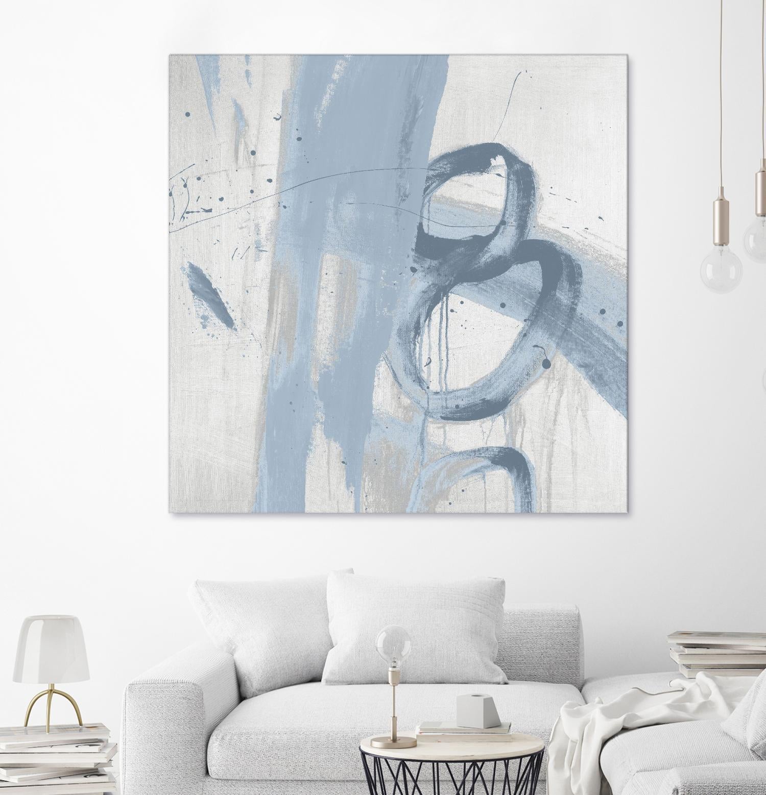 Twice Over IX by Daleno Art on GIANT ART - blue abstract abstrait