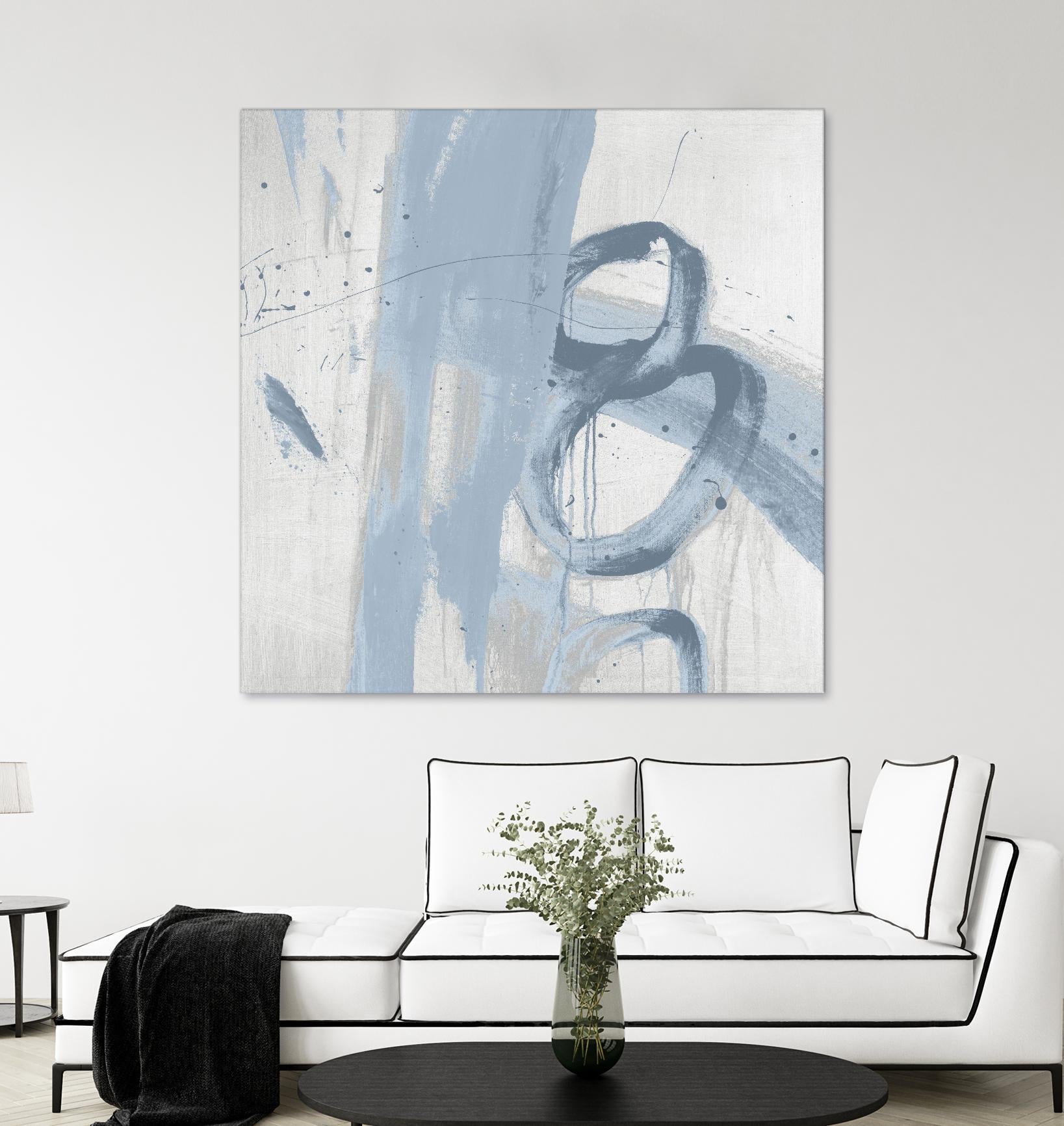 Twice Over IX by Daleno Art on GIANT ART - blue abstract abstrait