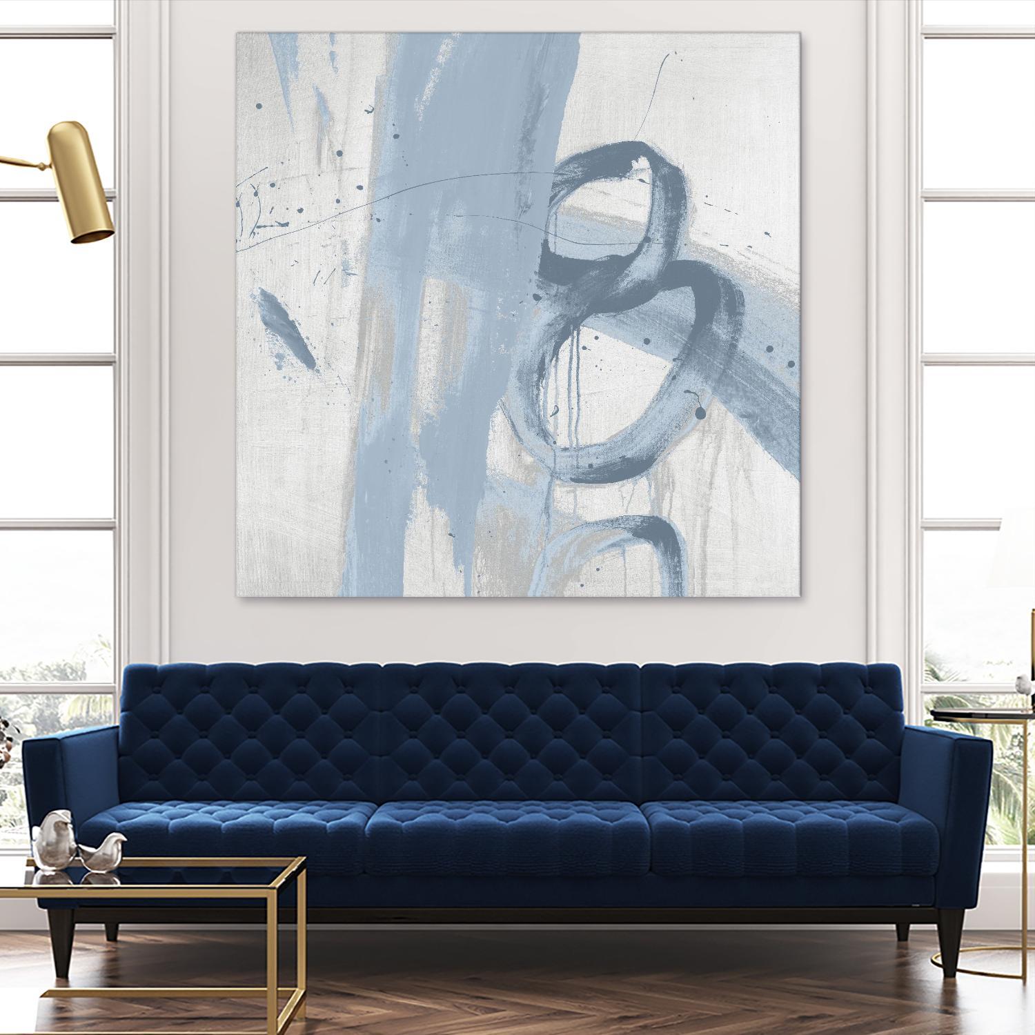 Twice Over IX by Daleno Art on GIANT ART - blue abstract abstrait
