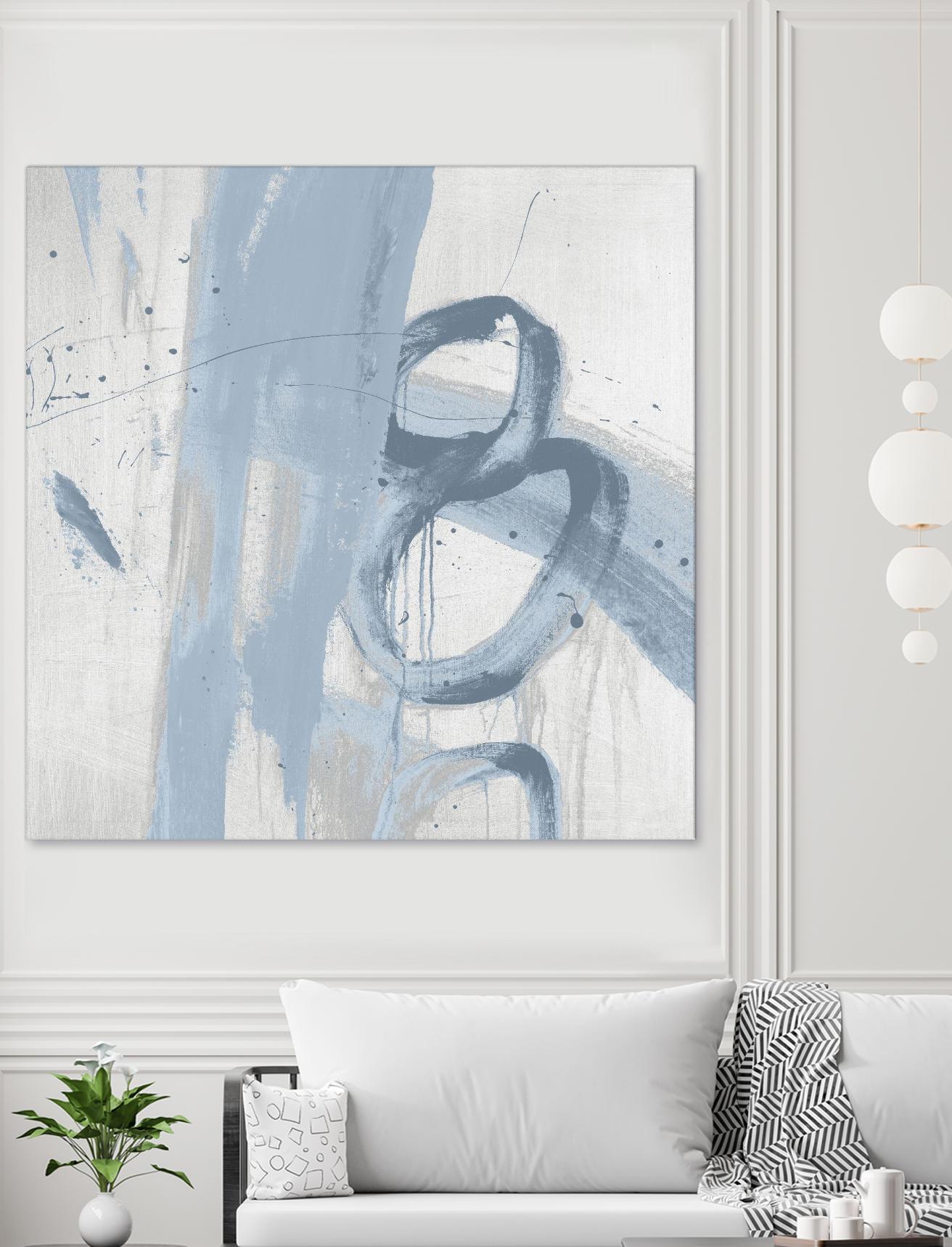 Twice Over IX by Daleno Art on GIANT ART - blue abstract abstrait