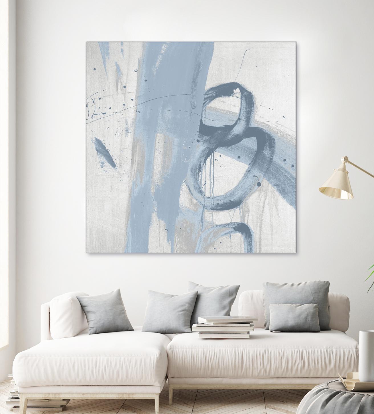 Twice Over IX by Daleno Art on GIANT ART - blue abstract abstrait