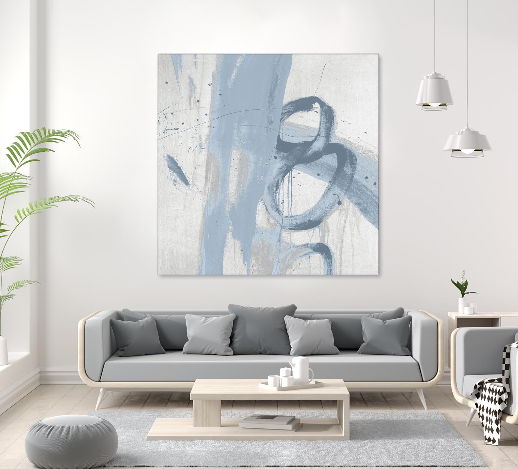 Twice Over IX by Daleno Art on GIANT ART - blue abstract abstrait