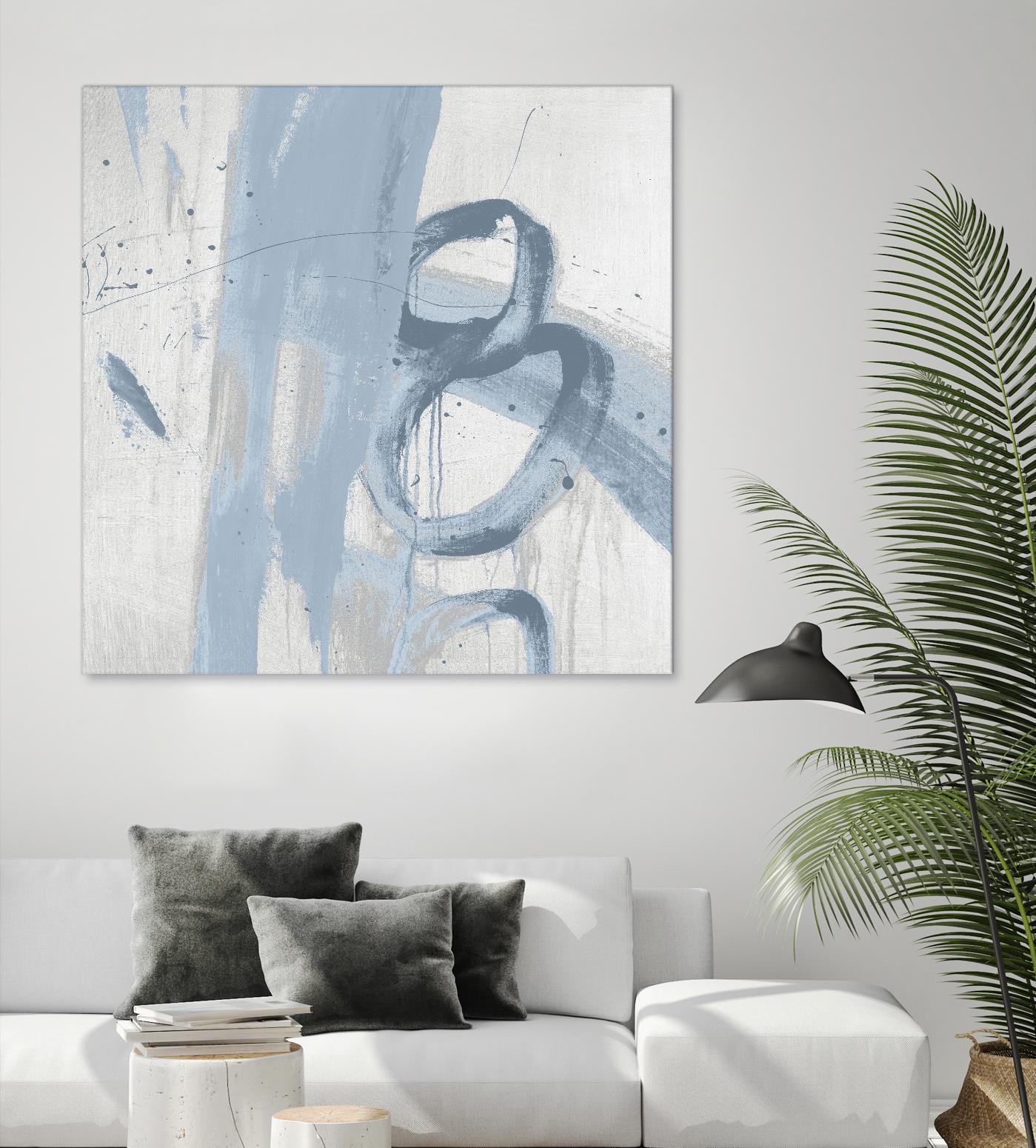 Twice Over IX by Daleno Art on GIANT ART - blue abstract abstrait