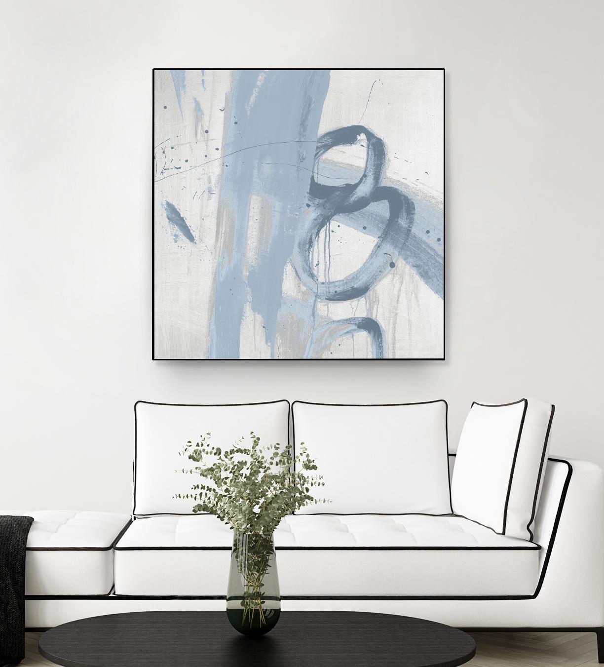 Twice Over IX by Daleno Art on GIANT ART - blue abstract abstrait