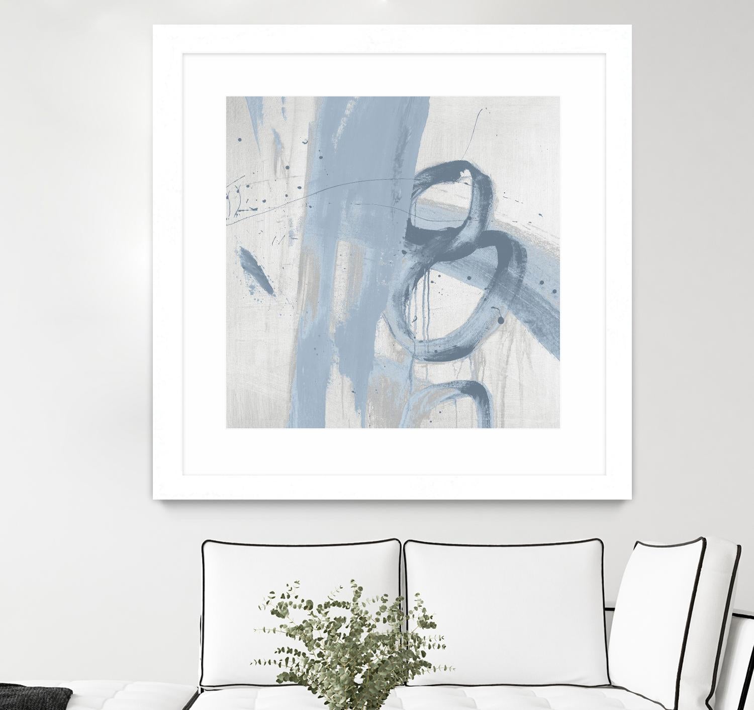 Twice Over IX by Daleno Art on GIANT ART - blue abstract abstrait